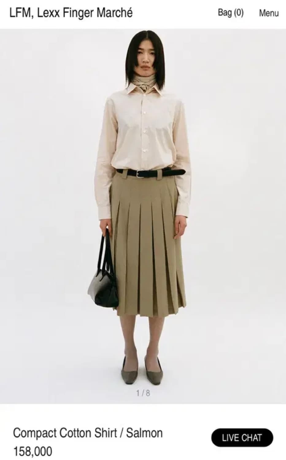 (새상품) Lfm Compact Cotton Shirt / Salmon 상품이미지4