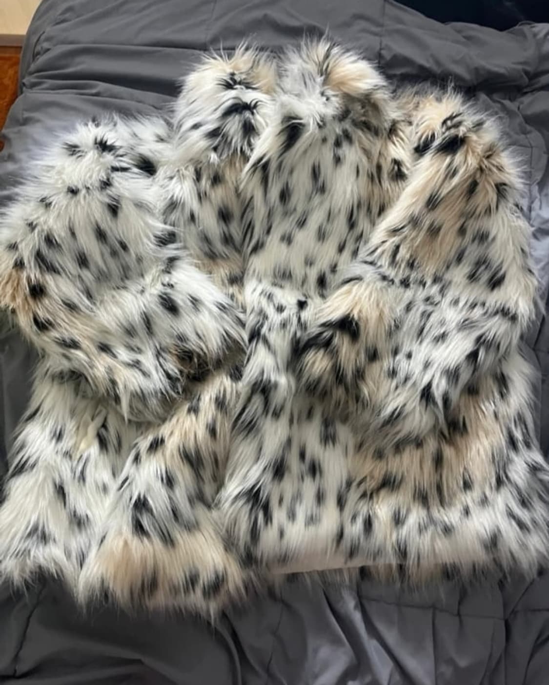 갸루 레오파드 퍼자켓 상품이미지1