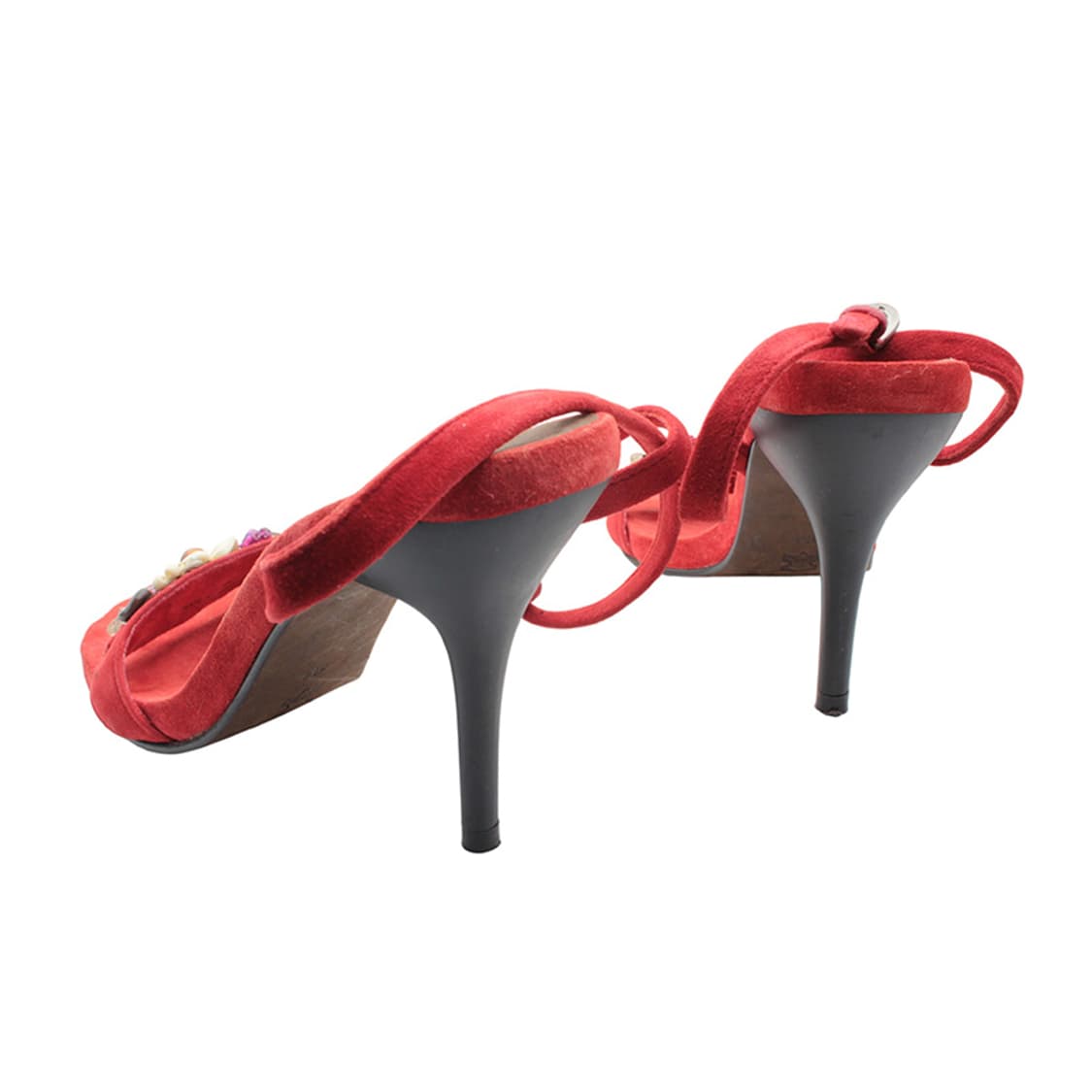 글로리 챈 레드 스웨이드 샌들 6M 상품이미지4