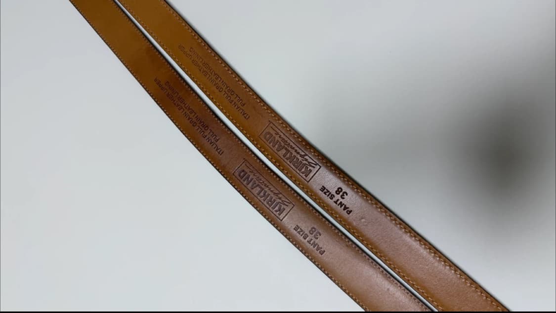 이탈리안 풀그레인 카우레더 벨트 38 블랙 상품이미지5