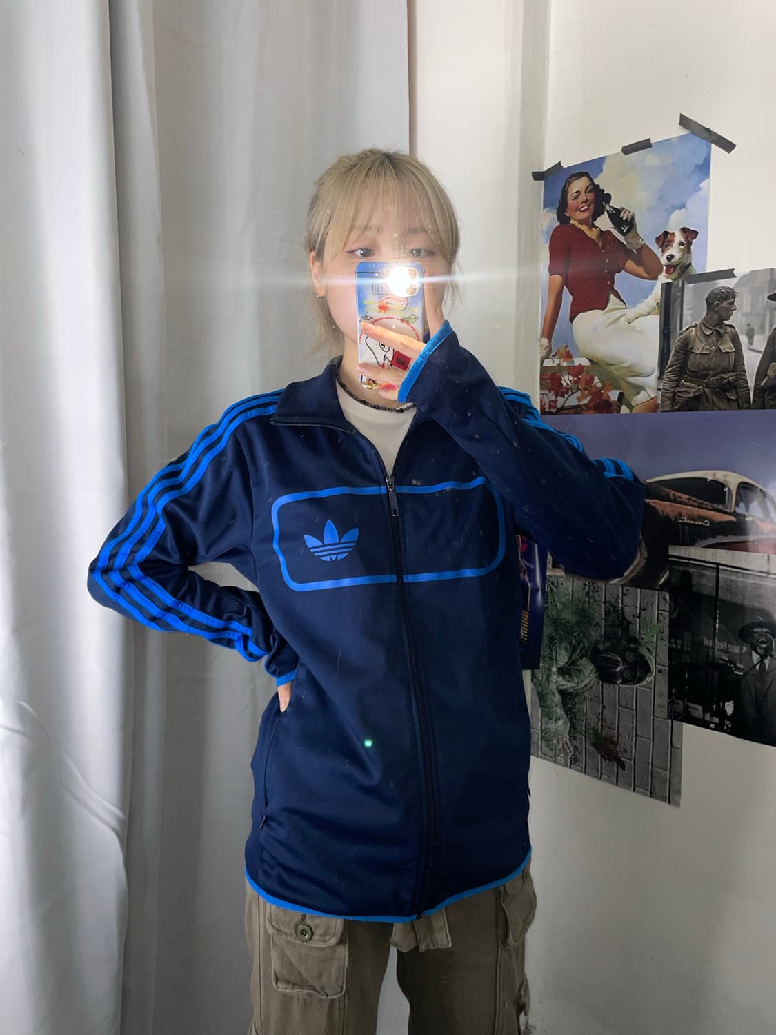 아디다스 네이비 로얄블루 스트리트 다이버 트랙탑 져지  상품이미지2