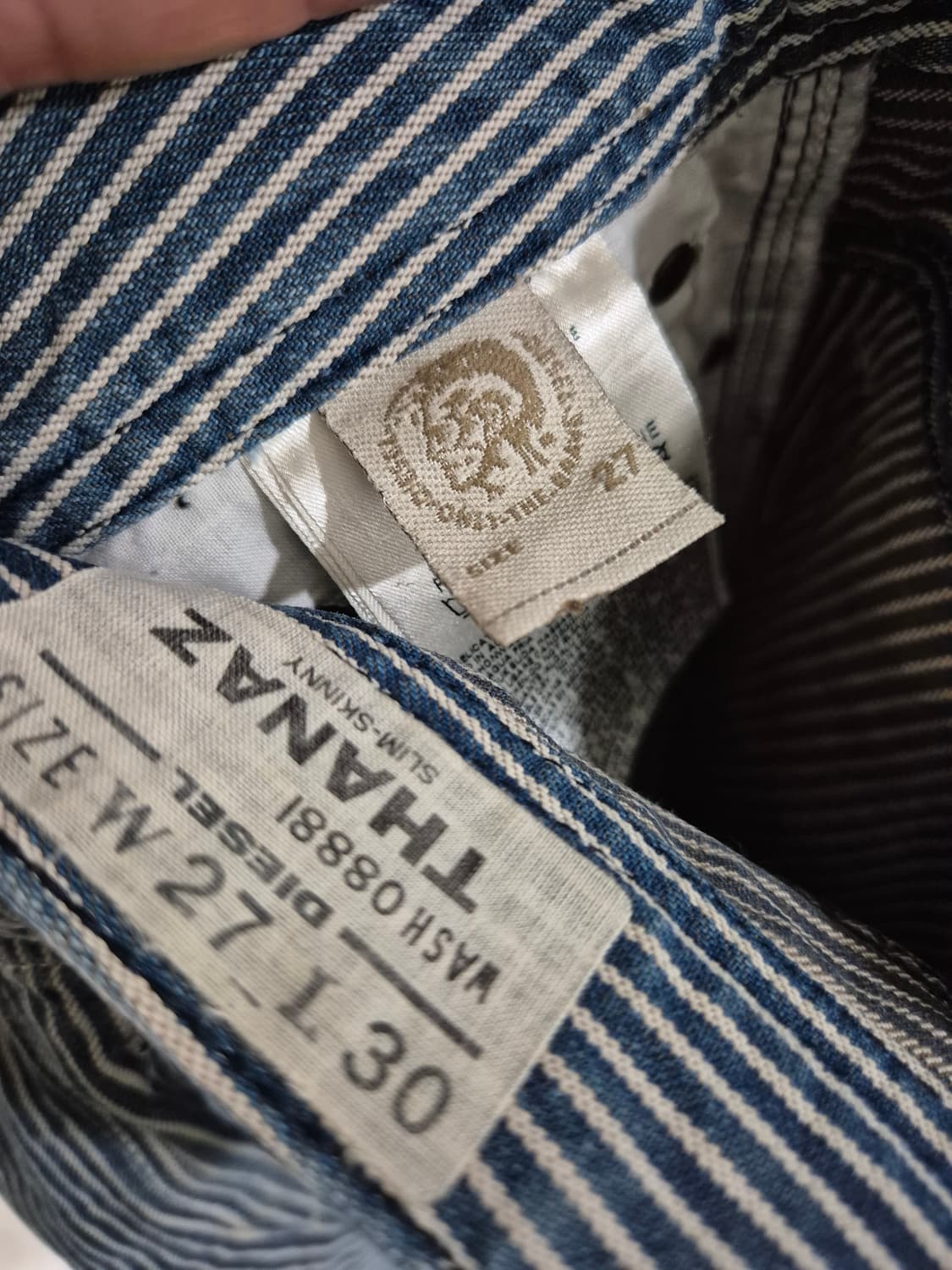 [27]디젤 스트라이프 데님팬츠 여성 상품이미지5