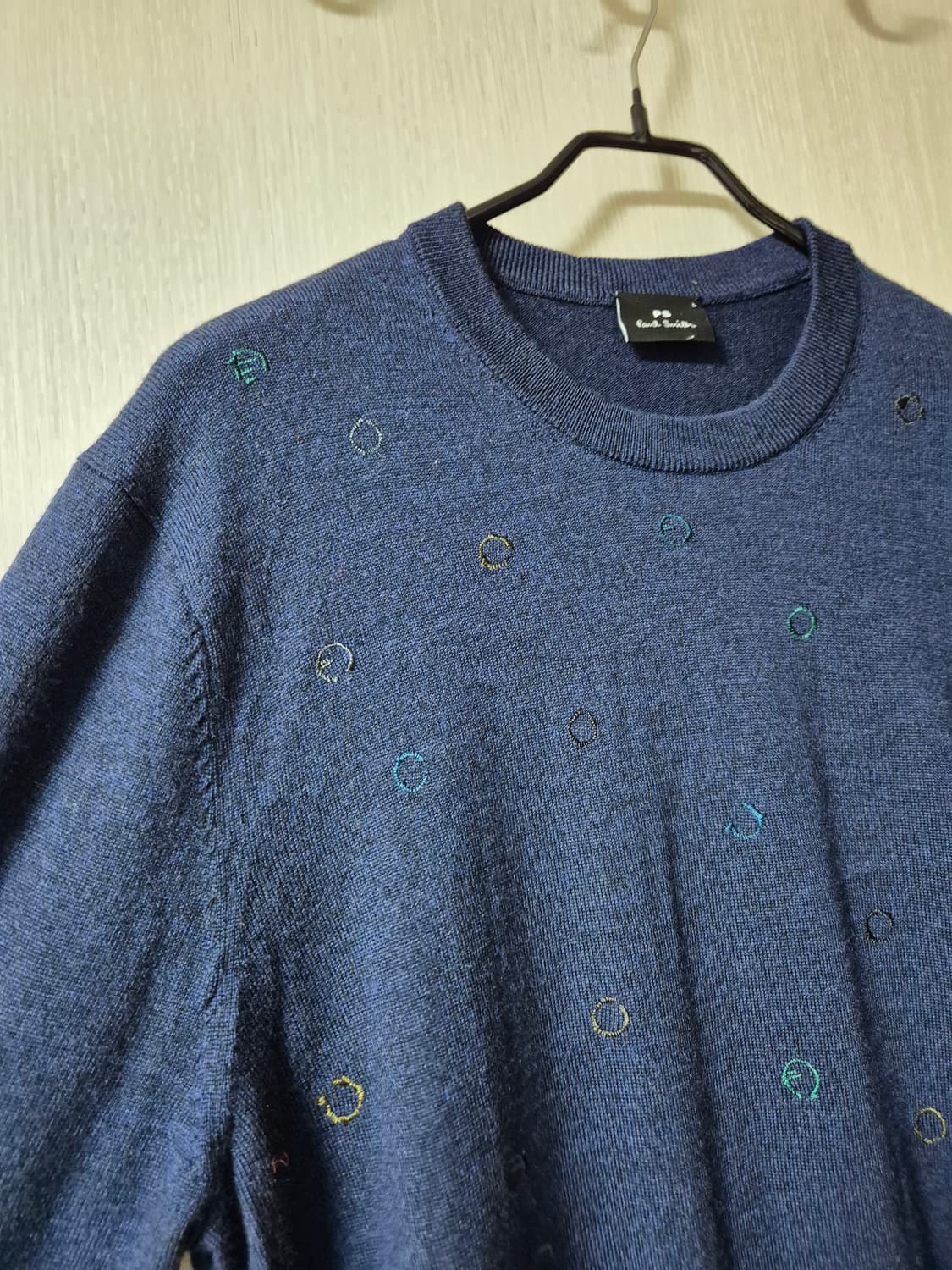 폴스미스  니트 스웨터 라운드니트 패턴 니트 라지 상품이미지4