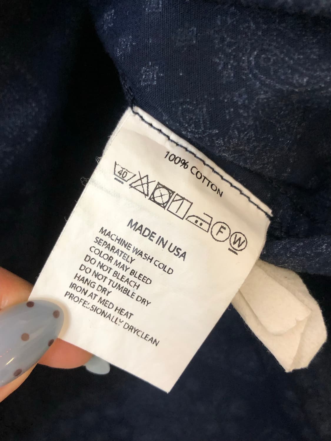 Aie 에이아이 네이비 페이즐리 스트링 셔츠 상품이미지10