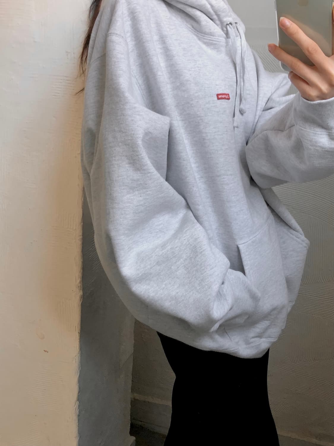 Supreme 슈프림 스몰 박스 로고 라이트 그레이 후드 상품이미지1