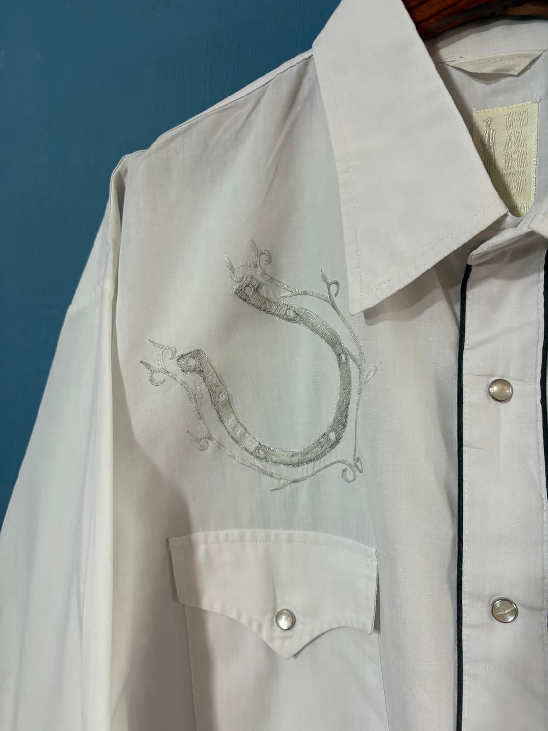 70-80‘s Bar B White Western Shirt.  상품이미지4