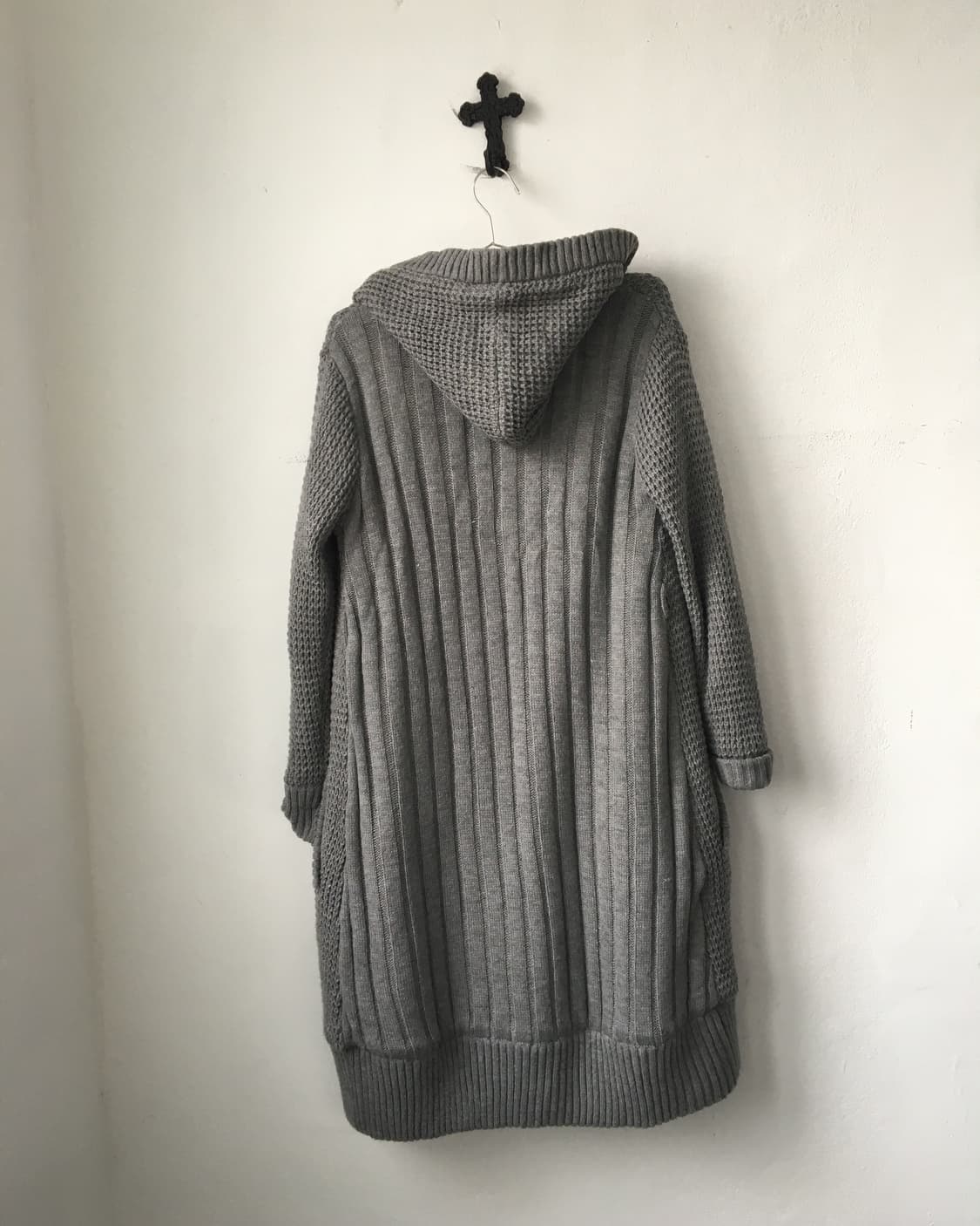 Hood long open cardigan 상품이미지3