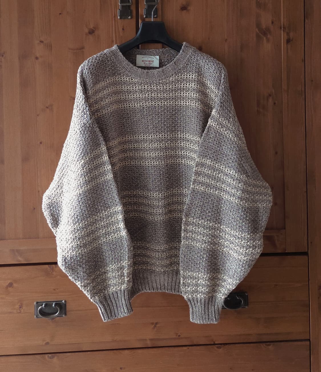 Mitsumine 스트라이프 빈티지 니트 상품이미지1