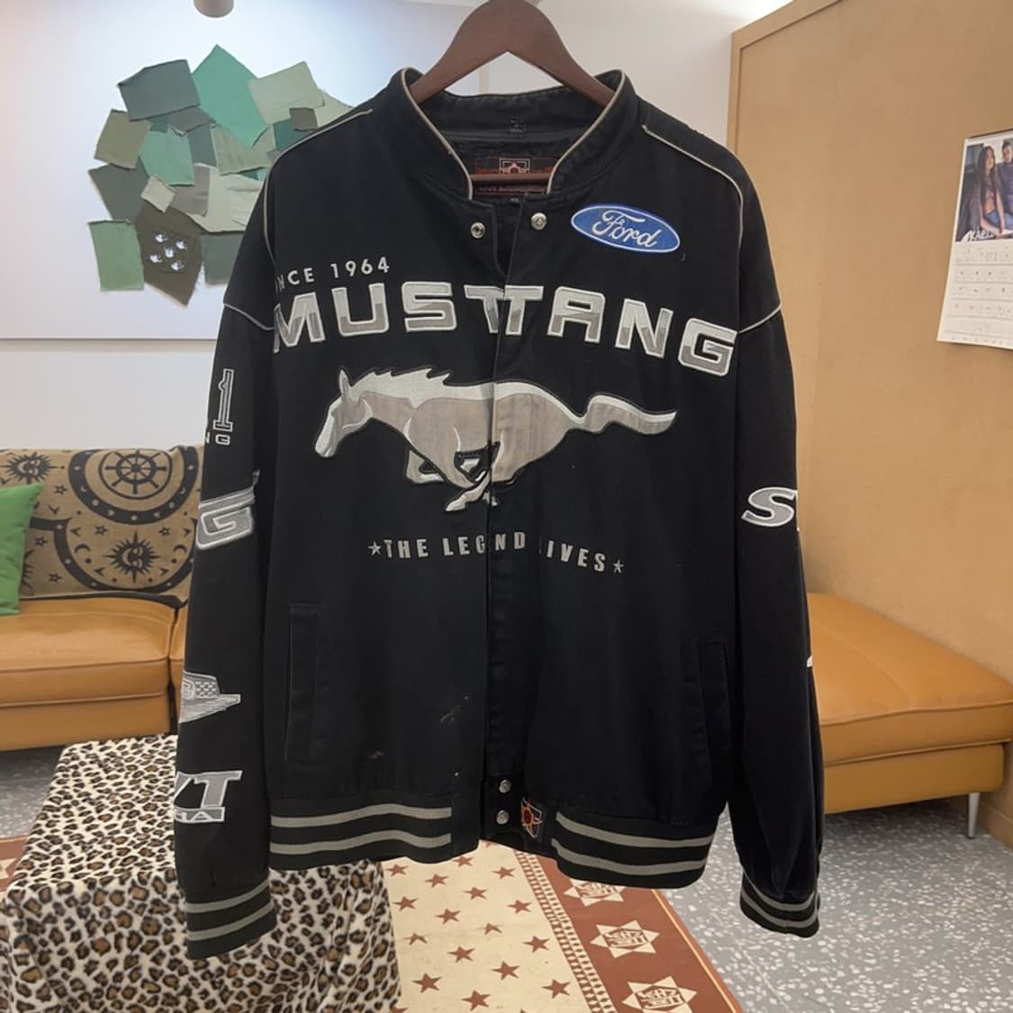 JH 디자인 제프해밀턴 머스탱 빅사이즈 레이싱 자켓 4XL C09039 상품이미지3