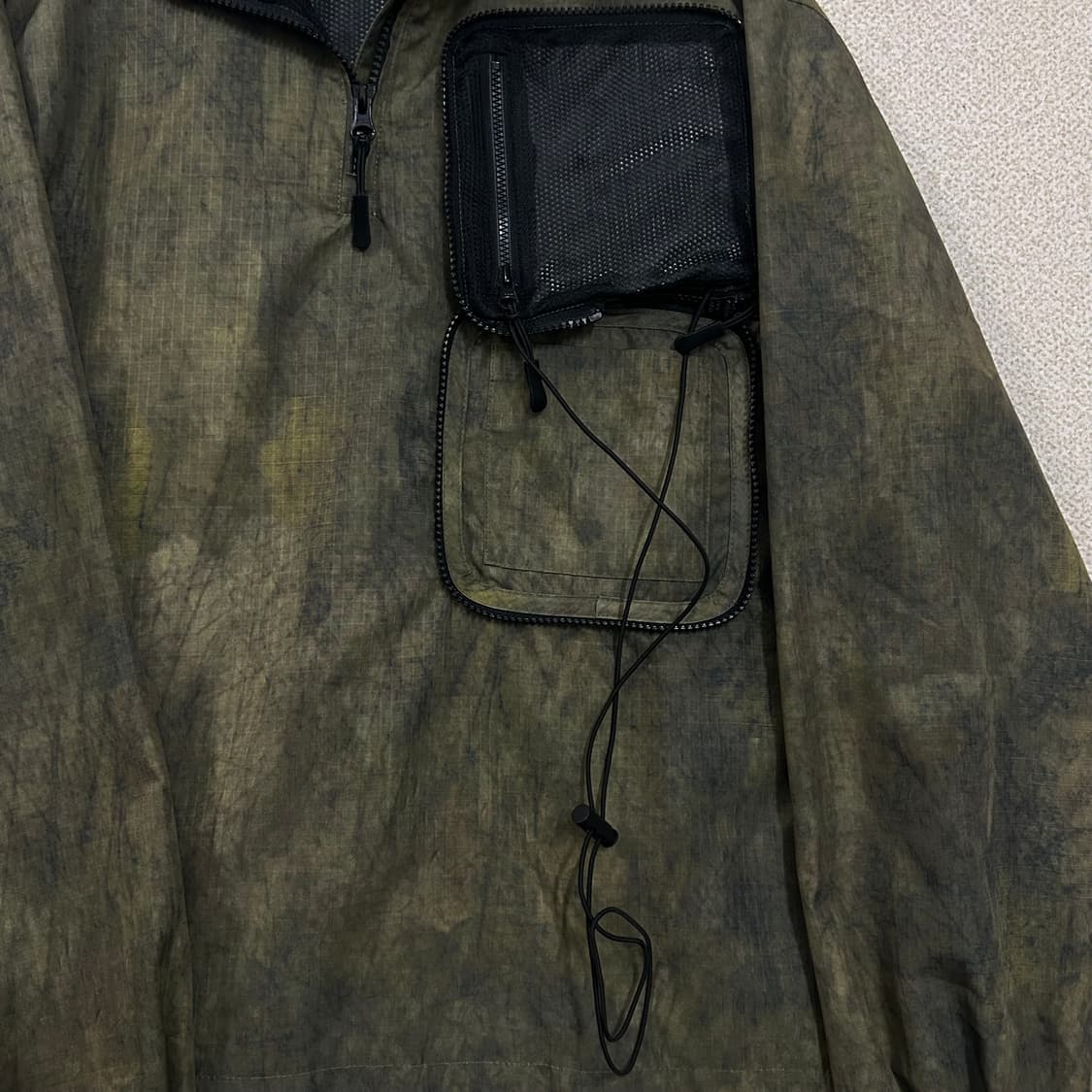 (M) 스투시 리사이클 카모쿼터 집업 풀오버자켓  상품이미지6