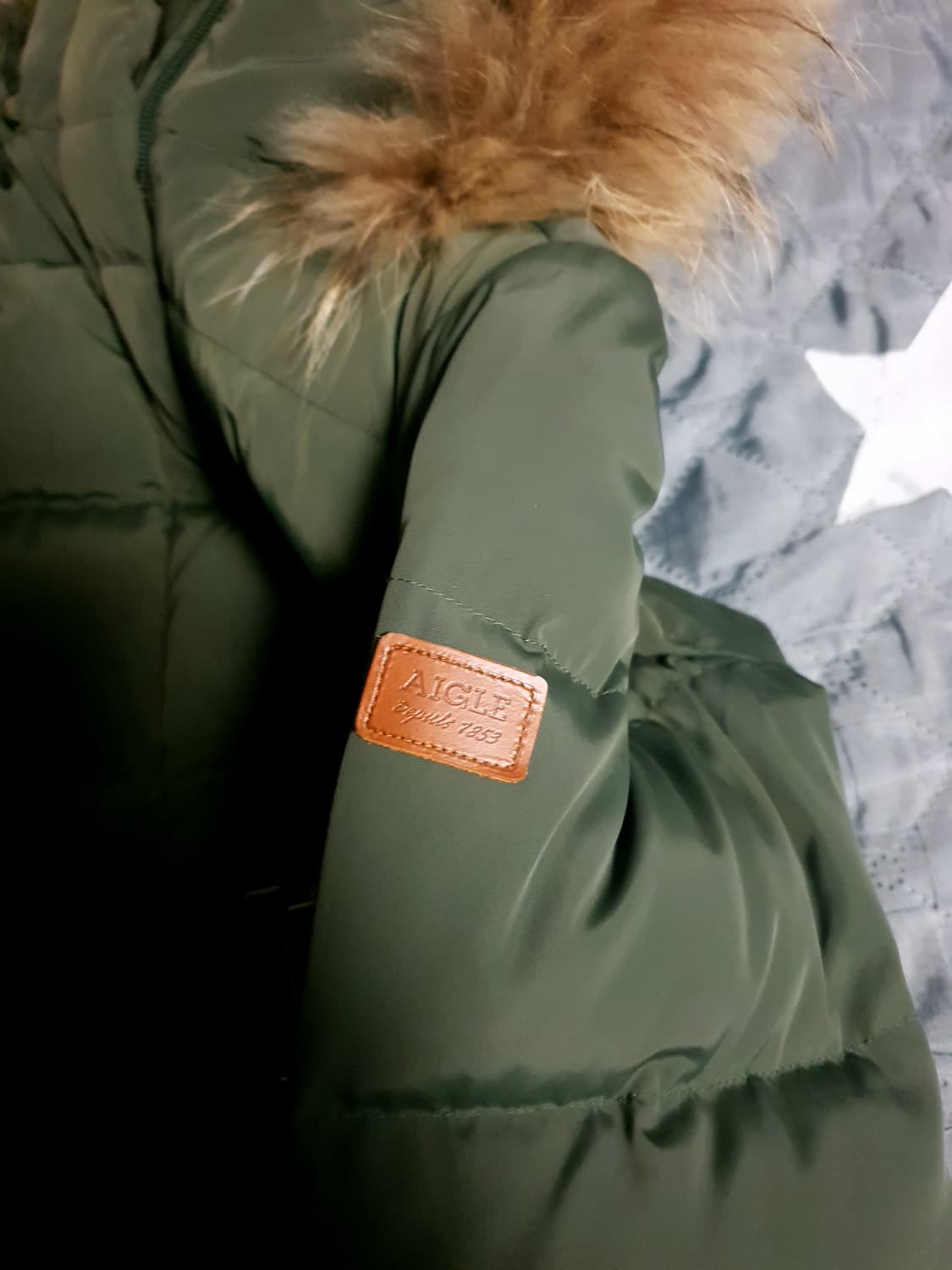 에이글 덕다운 벨크로 여성 패딩 카키 90(L) 상품이미지3