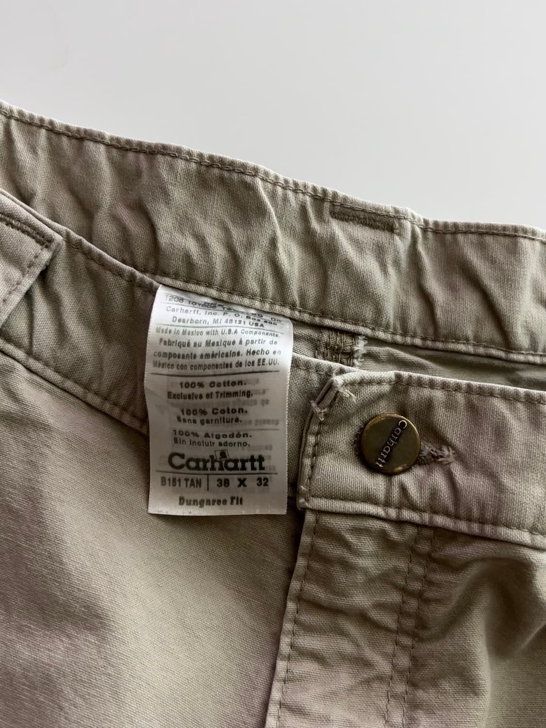 칼하트 B151 Tan 덩가리 핏 팬츠 38 상품이미지4