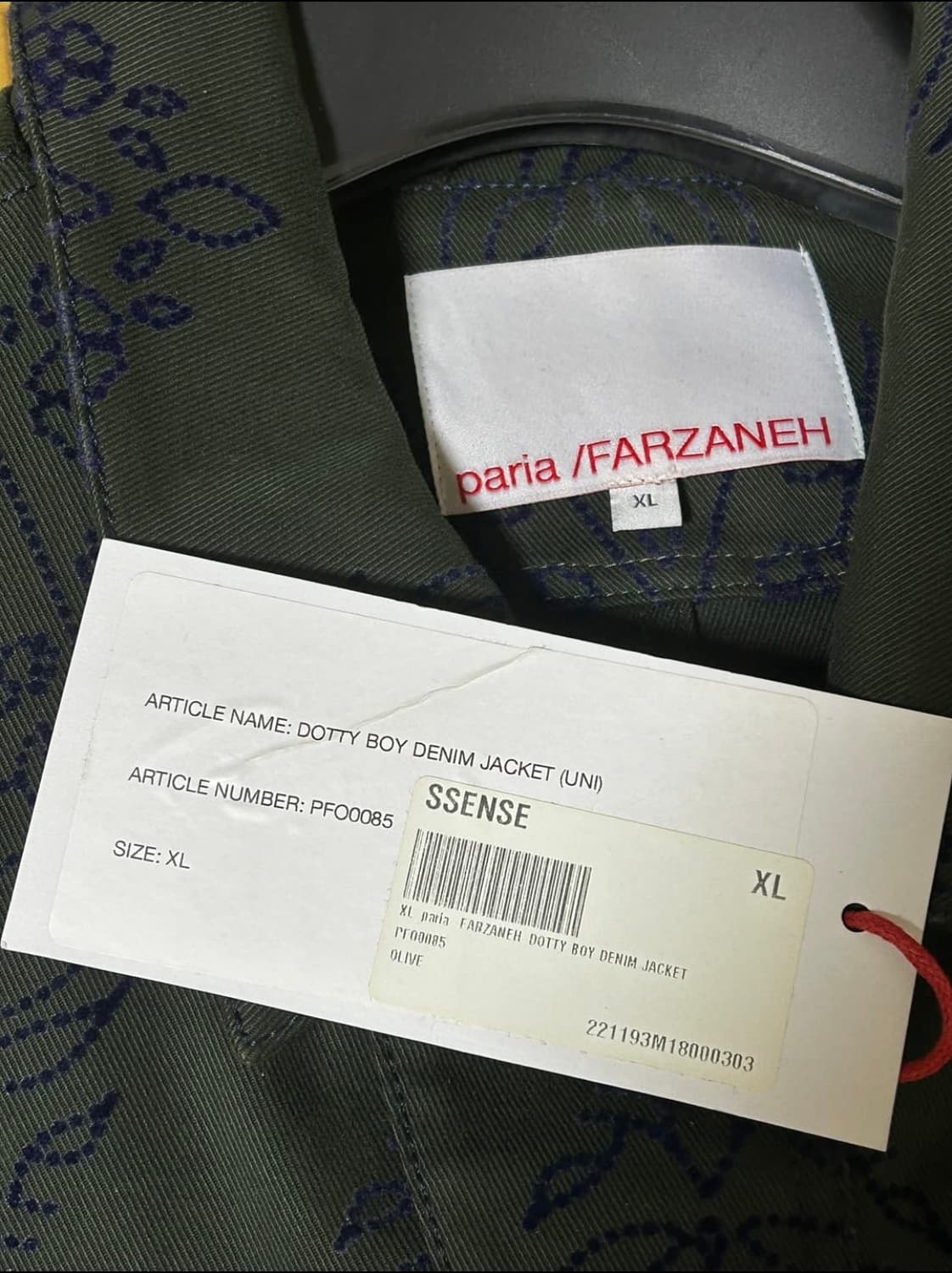 [XL] 파리아 파르자네 벨벳 자수 트러커 상품이미지3