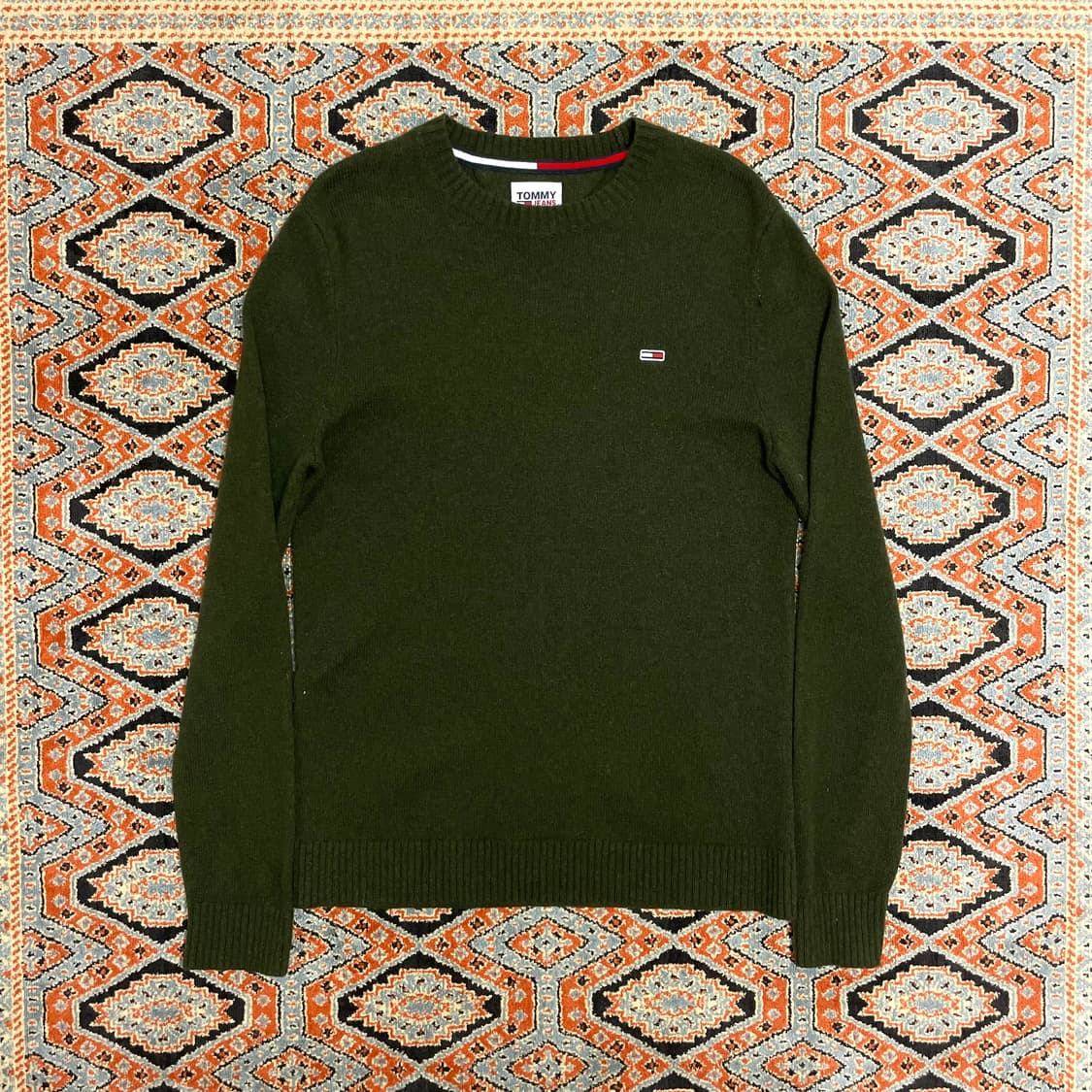 타미진스 카키 울 혼방 니트 남성S 상품이미지1