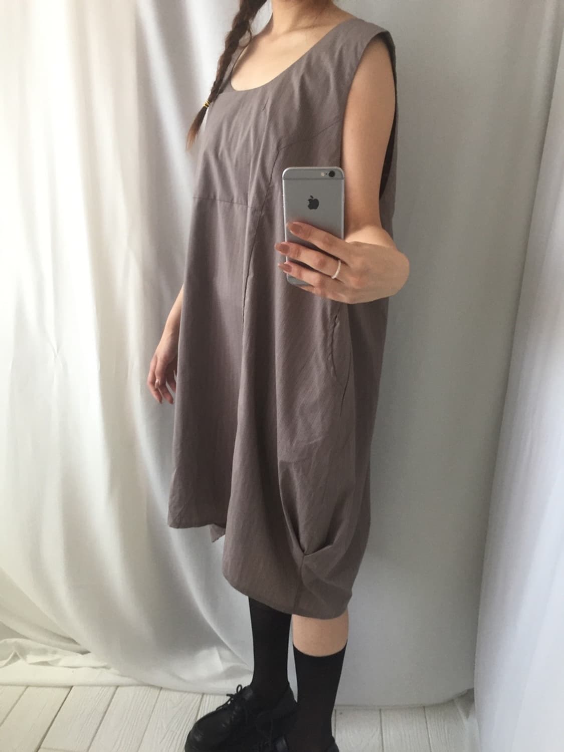 707. mocha button dress 상품이미지3