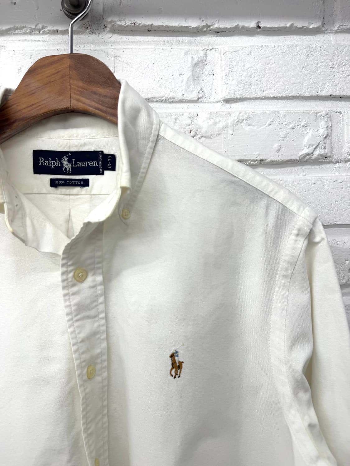 폴로 화이트 코튼 셔츠 상품이미지4