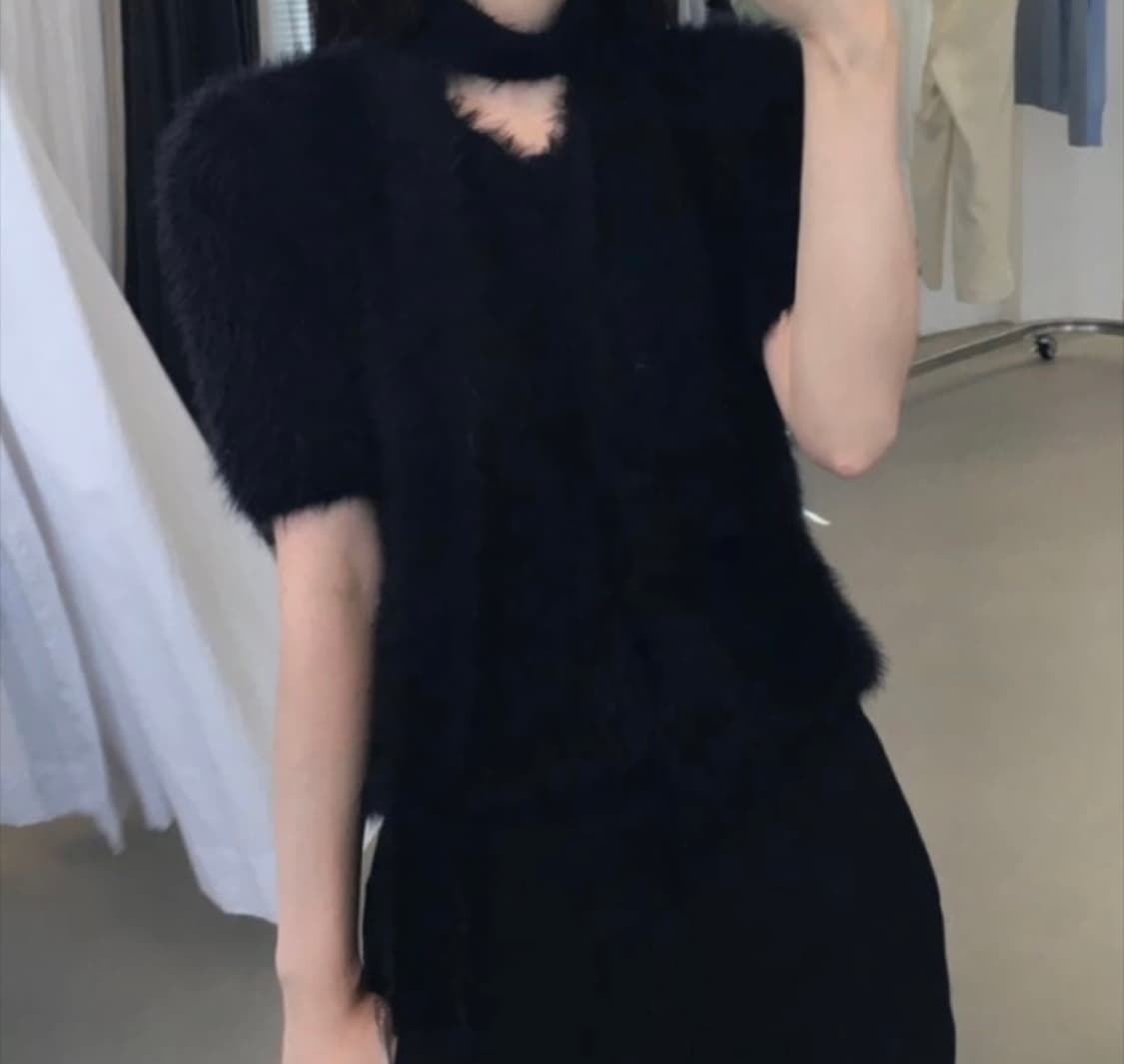 GBH 밍크 털 가디건 상품이미지1