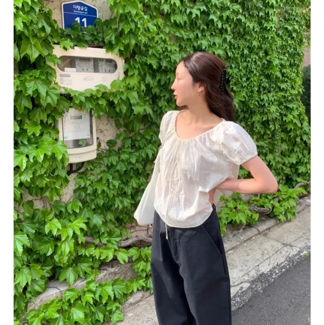 새상품) 메이비베이비 디어리스트 Morica Blouse 블라우스 반팔 상품이미지3