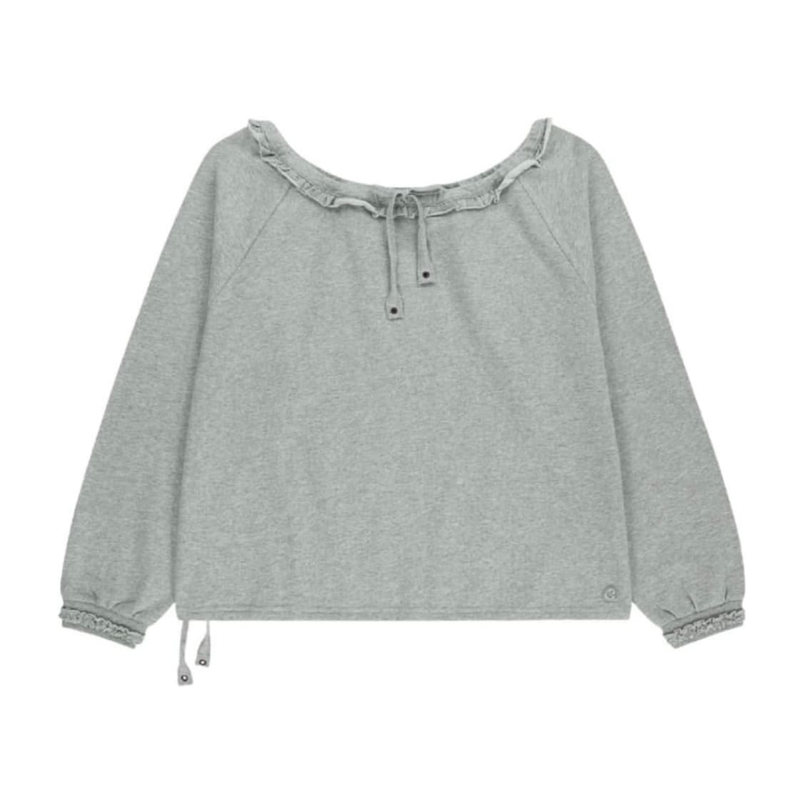 코이세이오 드로우 스트링 롱슬리브 멜란지 그레이 상품이미지1