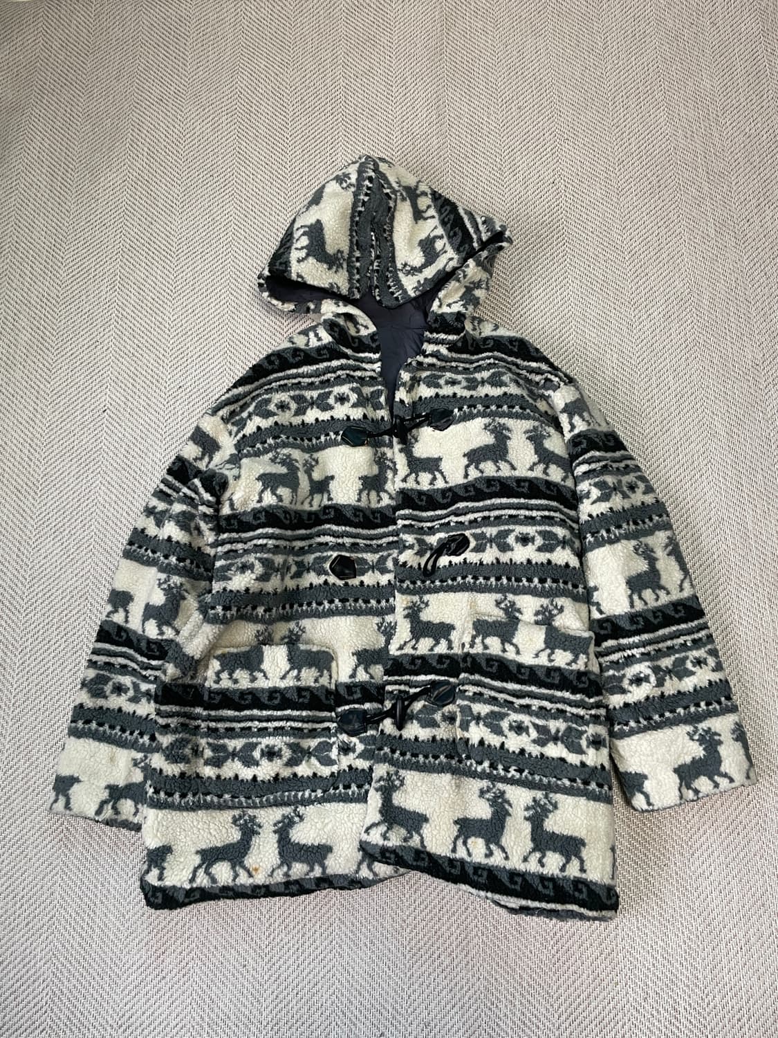 빈티지 캐나다 해비 울 노르딕 더플 코트  상품이미지1