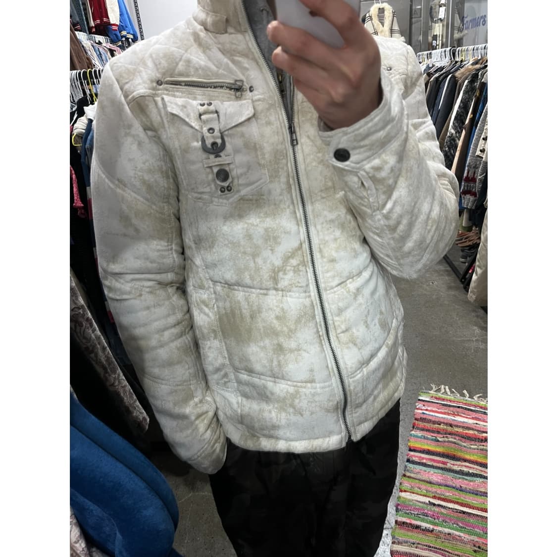 In the attic 블리치드 패디드 자켓 상품이미지3