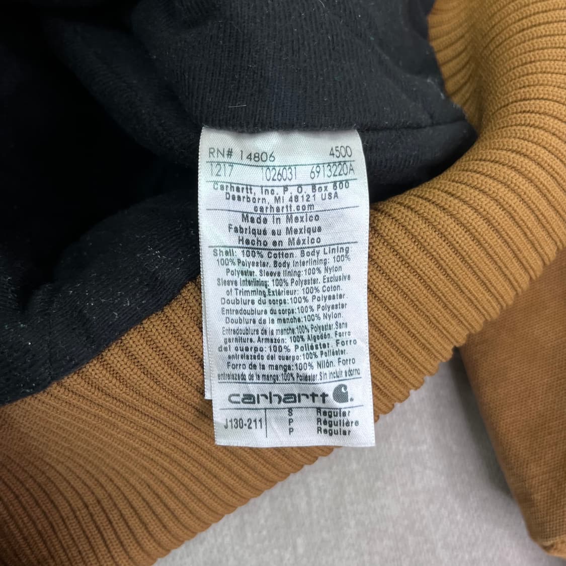 100 칼하트 J130 샌드스톤 액티브 워크자켓 상품이미지5