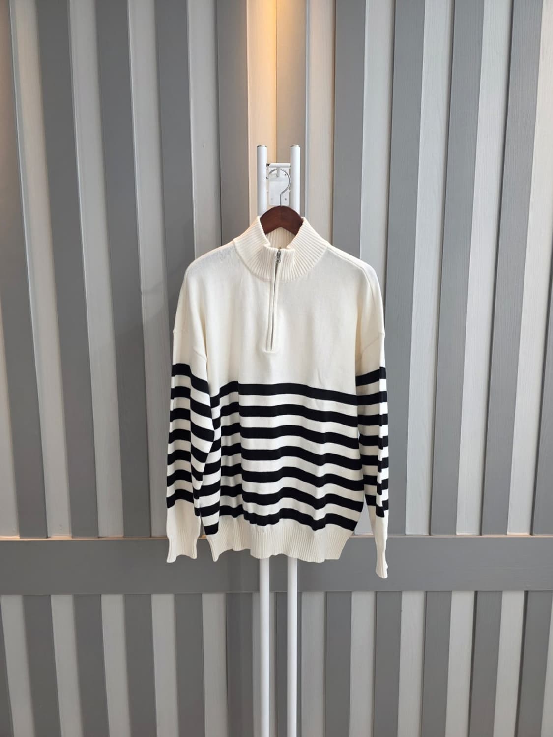 반집업 단가라 봄 니트 상품이미지1