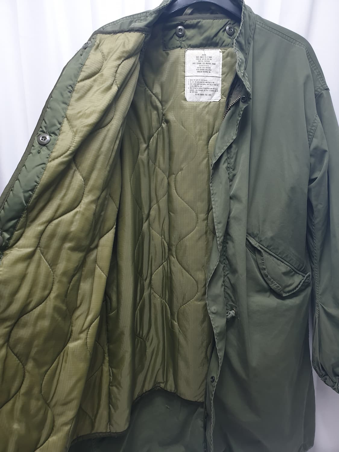 오리지널 밀리터리 M65 피쉬테일 야상 외피+내피 상품이미지9