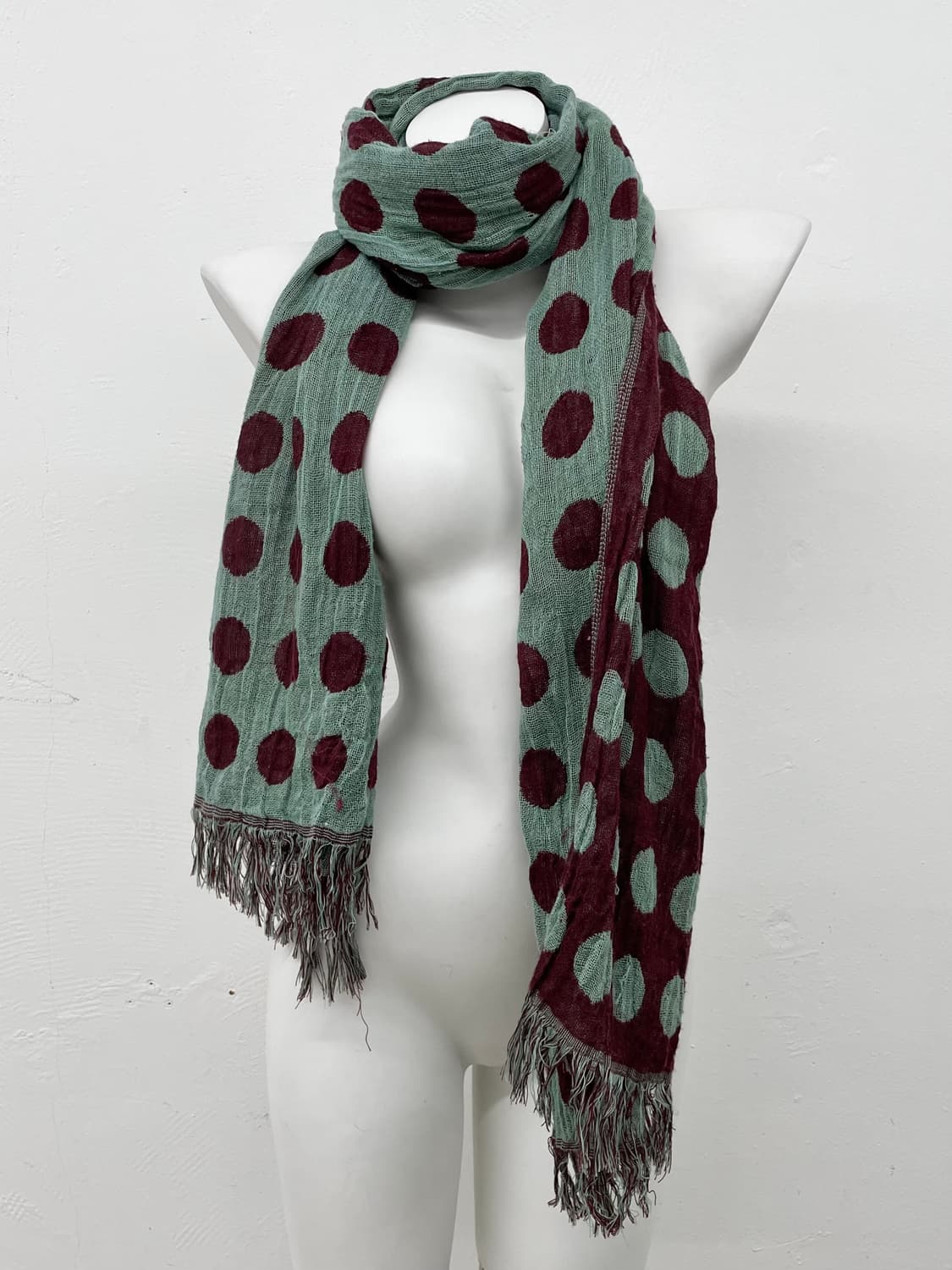 배색 도트 니혼진 머플러  상품이미지2