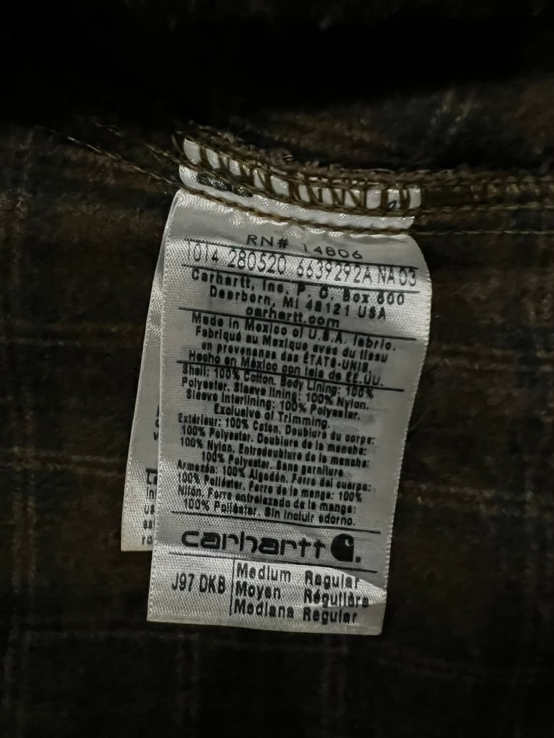 ( M) 칼하트 디트로이트 자켓 J97 DKB 다크브라운 상품이미지5