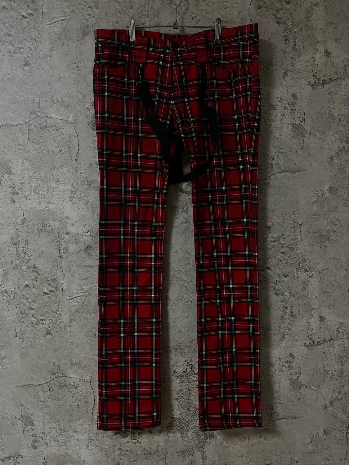 넘버나인 아카이브 본디지 플레이드 체크바지 상품이미지4