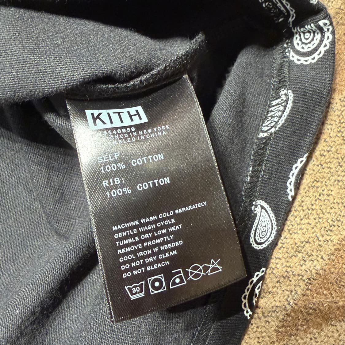 미사용)KITH 키스 페이즐리 반팔 M 상품이미지3