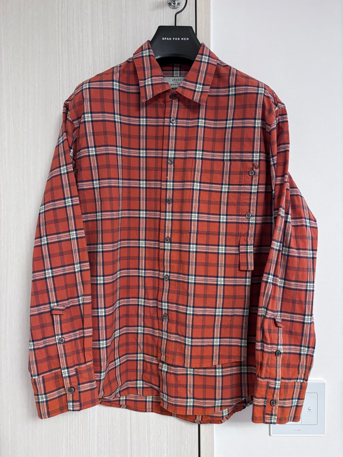 48(100~105) CREED AND MANTON 체크 셔츠 상품이미지1