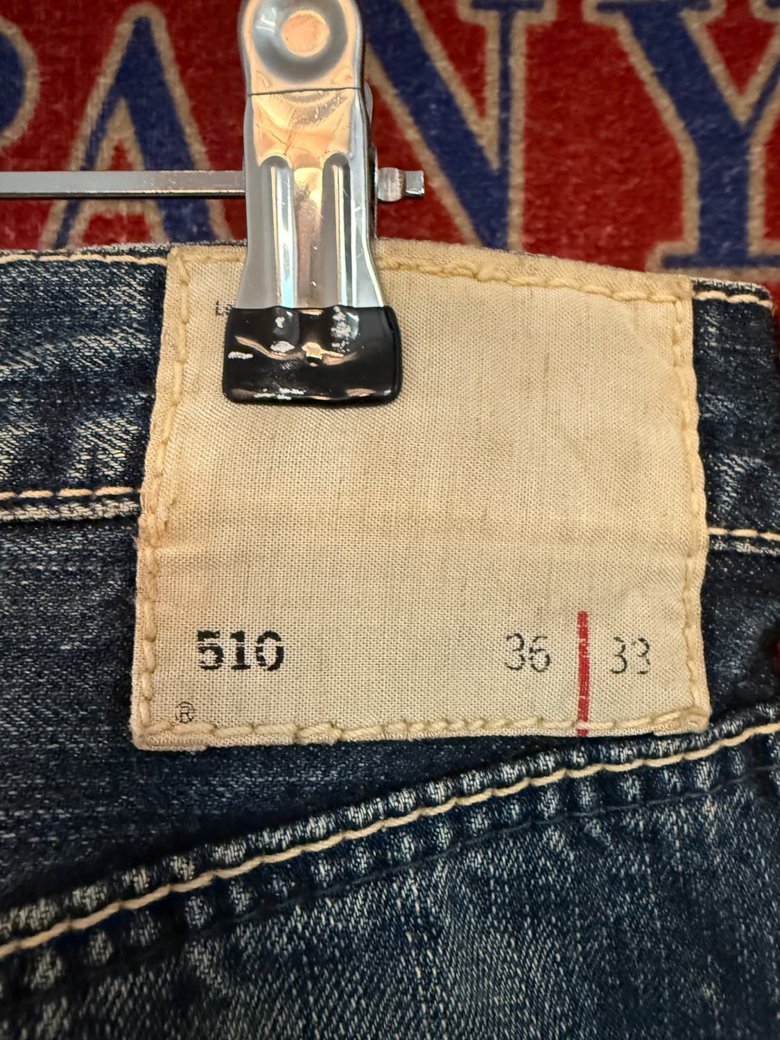 리바이스 510 레드루프 36/33 옐로우스티치 상품이미지9