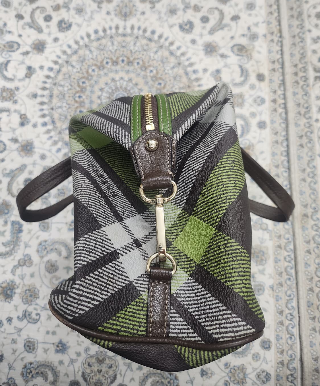 헤지스 체크무늬 그린  토트백 상품이미지2