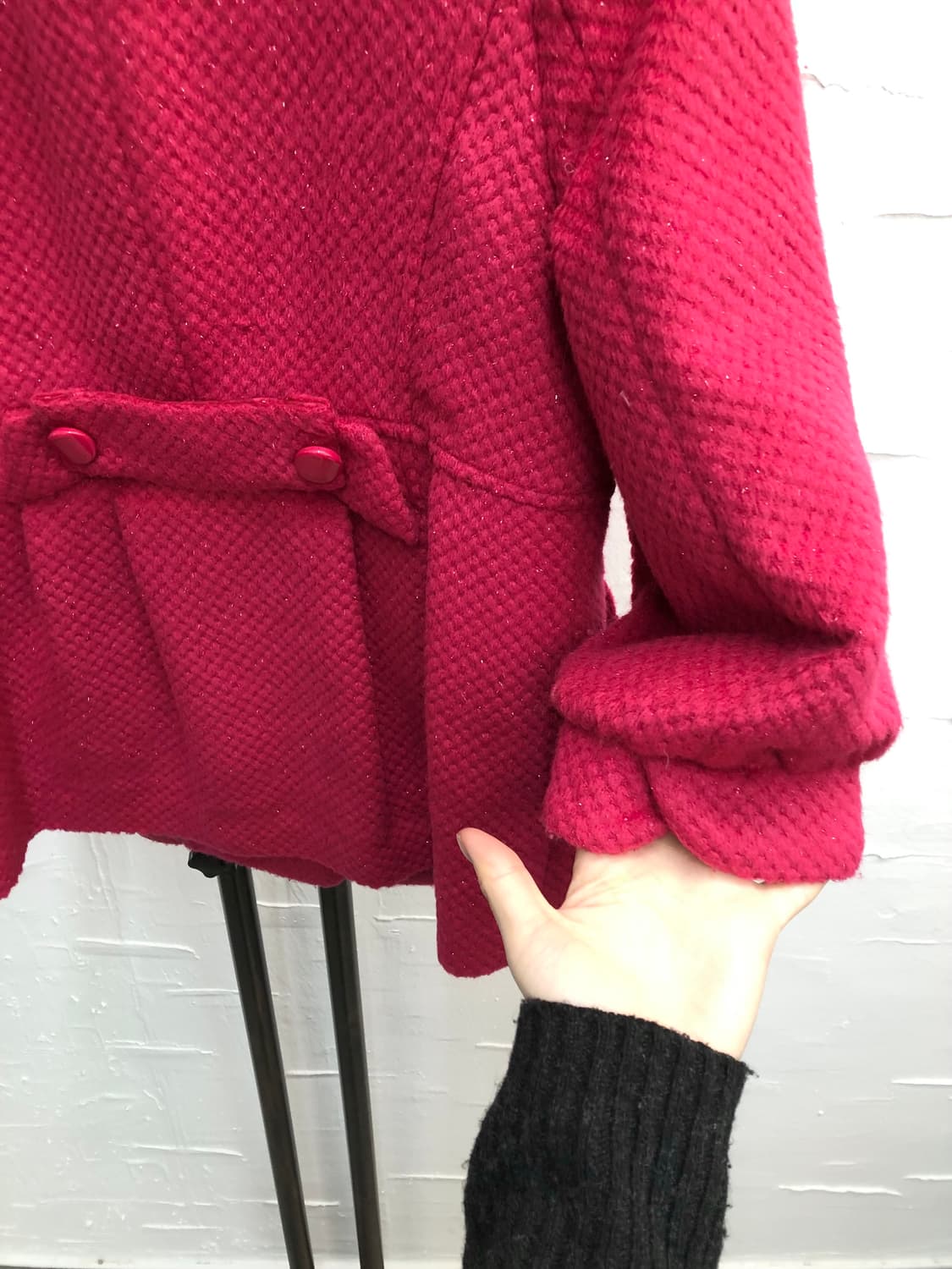 hot pink perl coat 상품이미지8