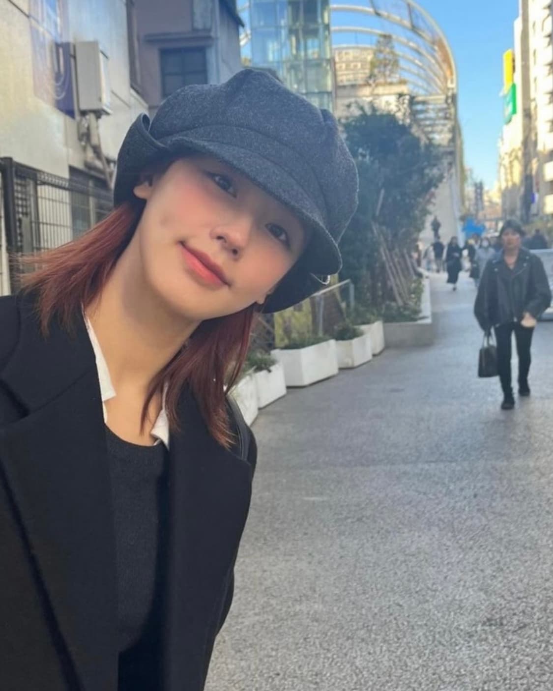 미연착용)세릭 이어플랩 뉴스보이캡 차콜 상품이미지1