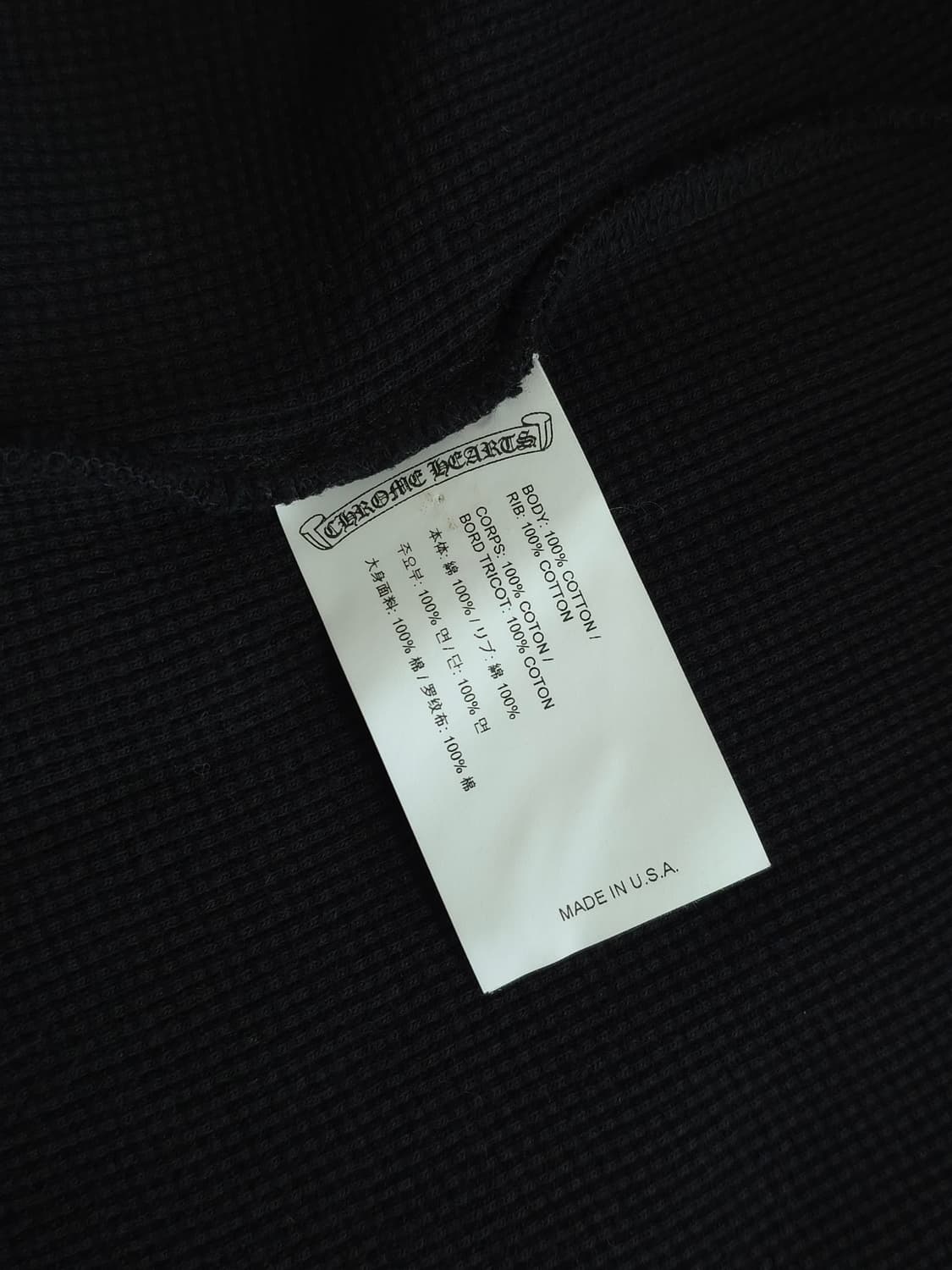 [XL] 크롬하츠 세메터리 헐리우드 헨리넥 와플 니트 블랙 상품이미지8