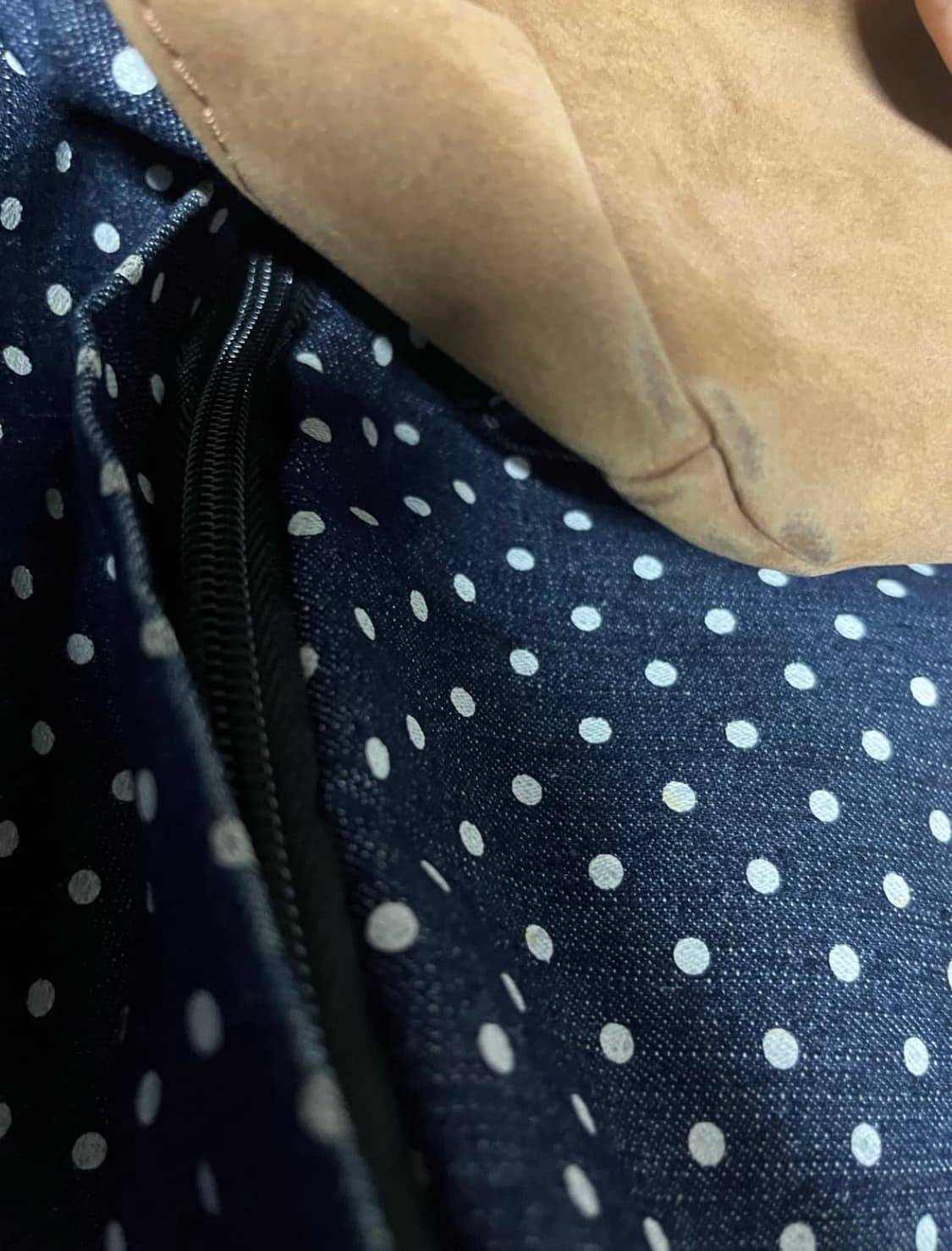 모리걸 데님 도트 백팩 상품이미지4