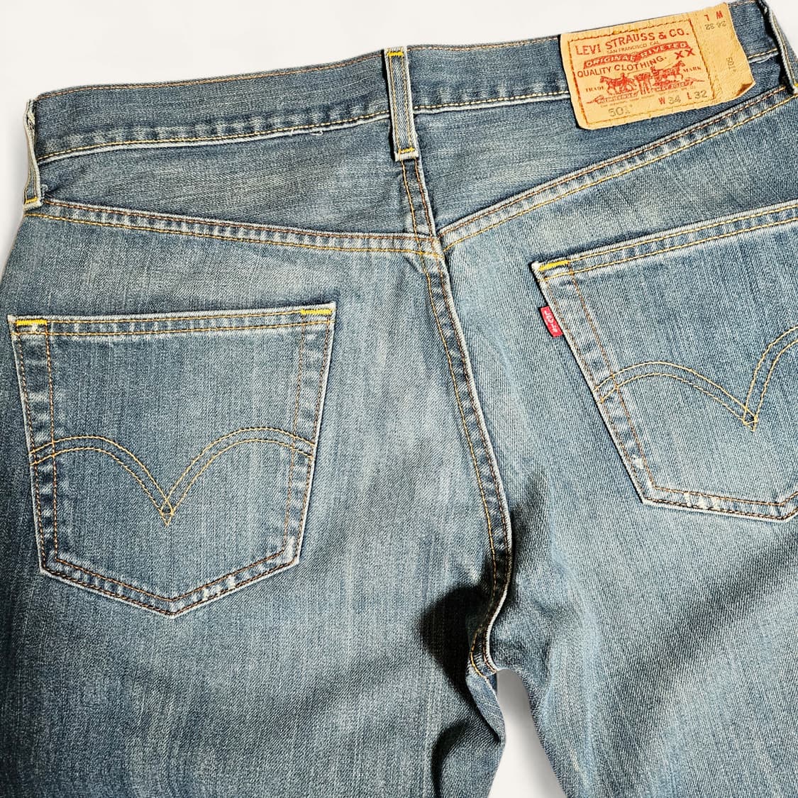 [34X32][리바이스]00's 오리지널 스트레이트 페이드워시드 데님 상품이미지5