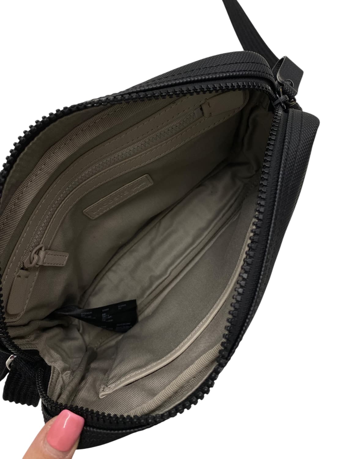 라코스테 pvc 블랙 크로스백 상품이미지3