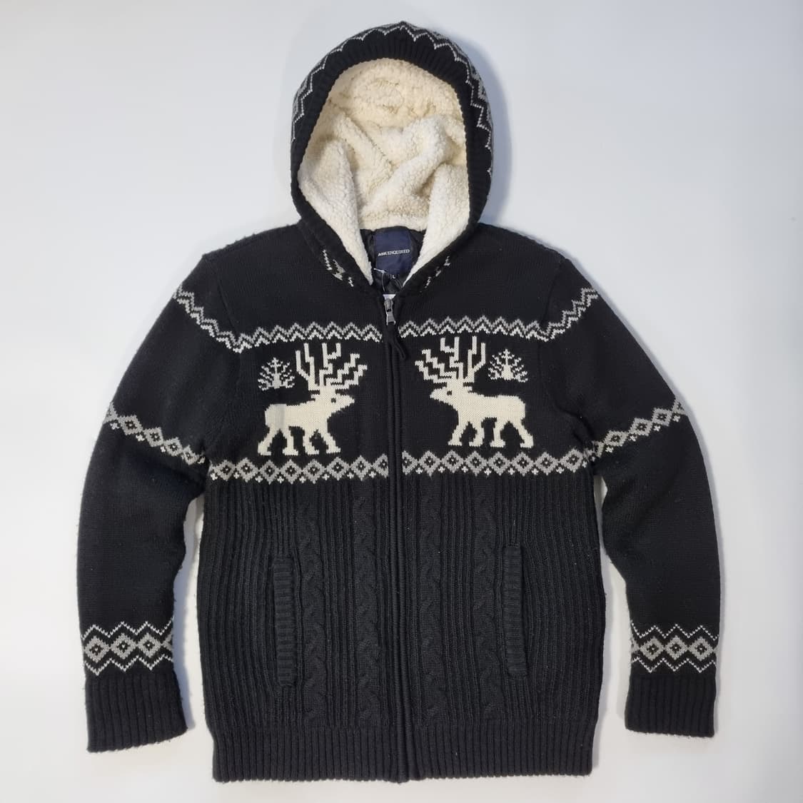 에스크 니트 후드집업 상품이미지1