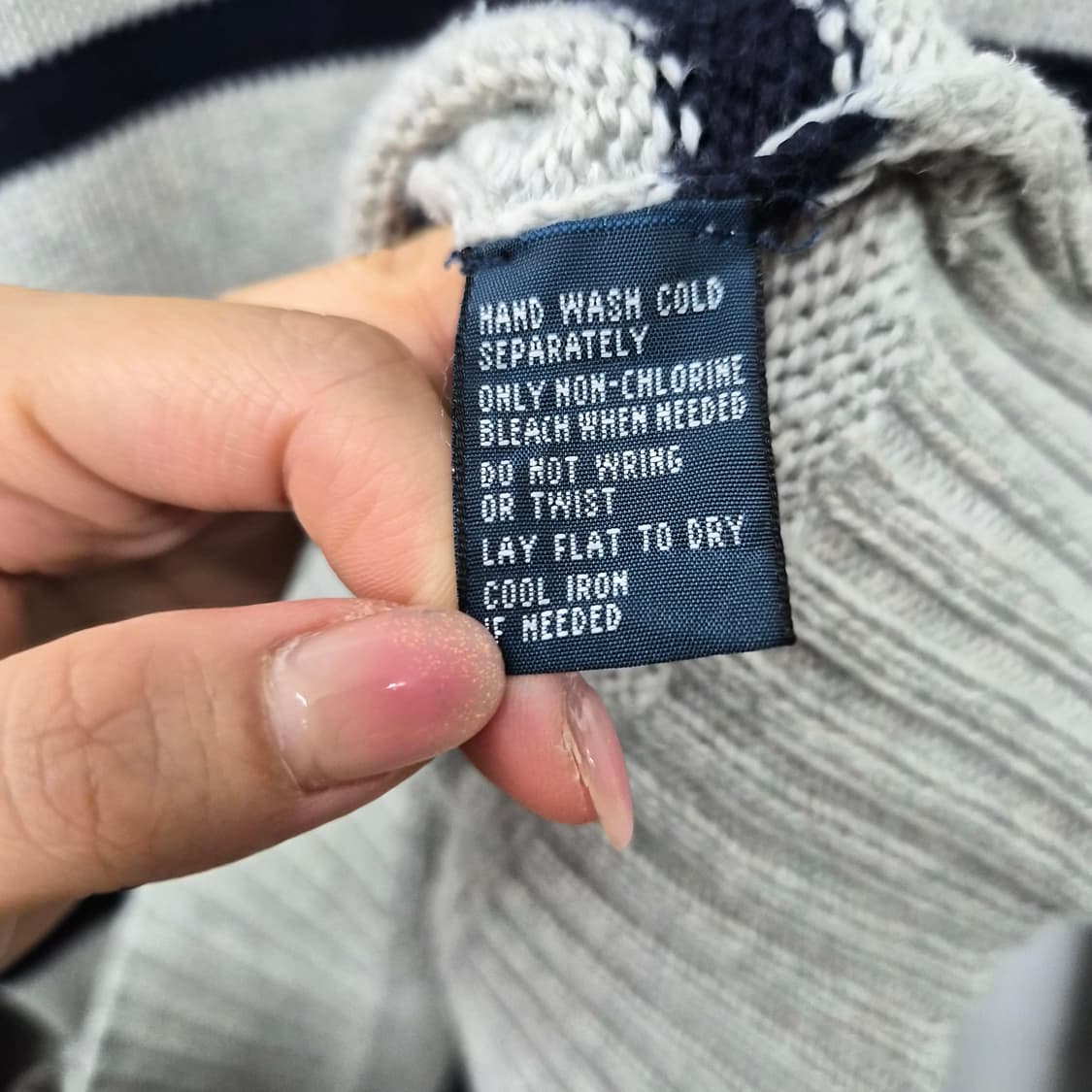 폴로 랄프로렌 스트라이프 긴팔 니트 남녀공용 M 상품이미지5