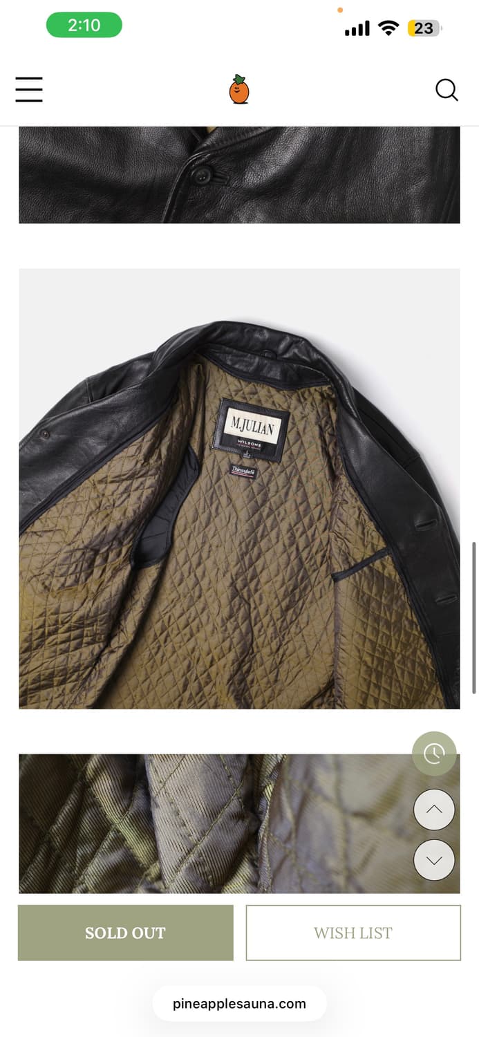 1990's M.Julian by Wilsons Leather Car C 상품이미지5