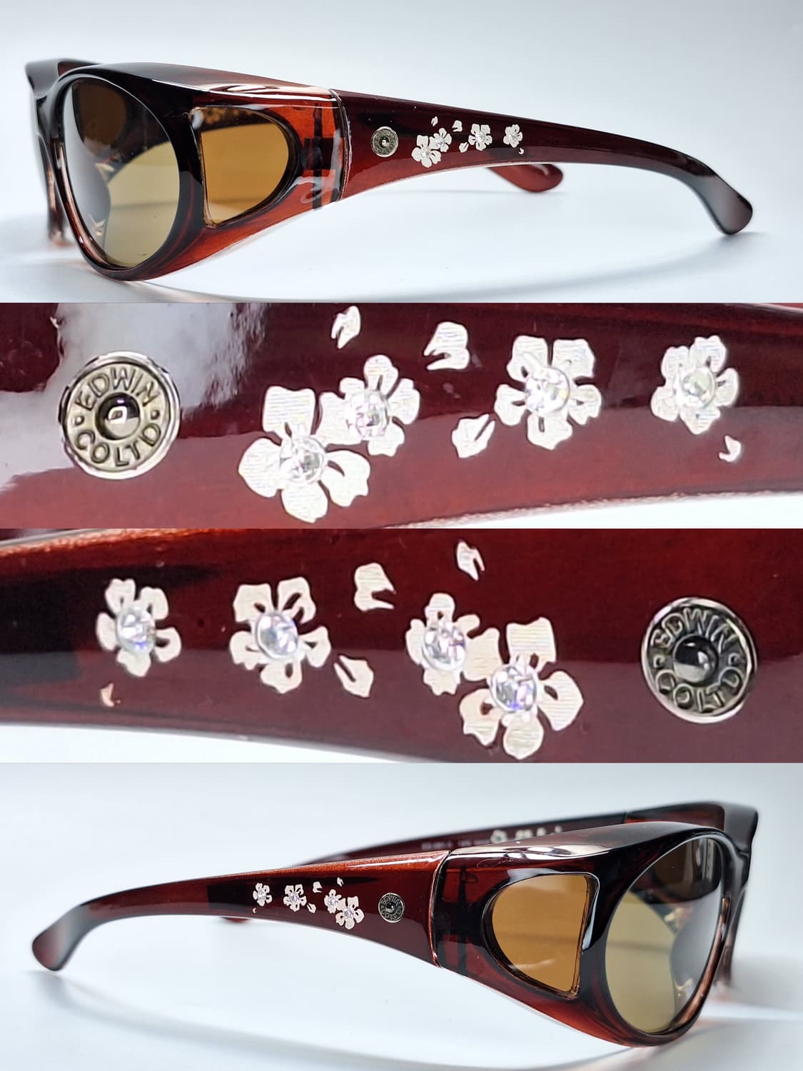 00s 일본 빈티지/대만제 꽃무늬템플 선글라스 EDWIN ED-081-3 상품이미지7
