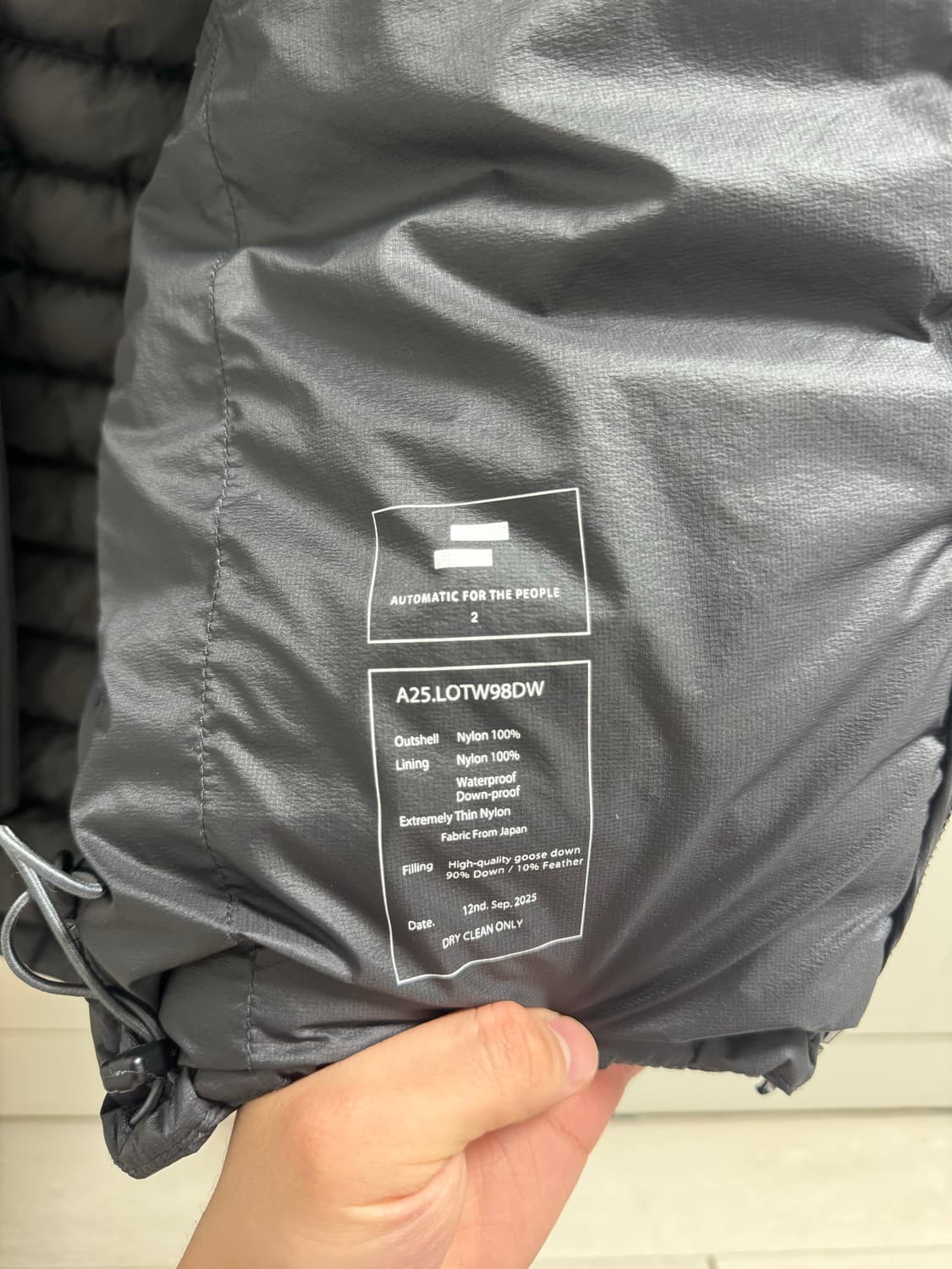 오토매틱포더피플 라이트 구스다운 패딩 상품이미지5