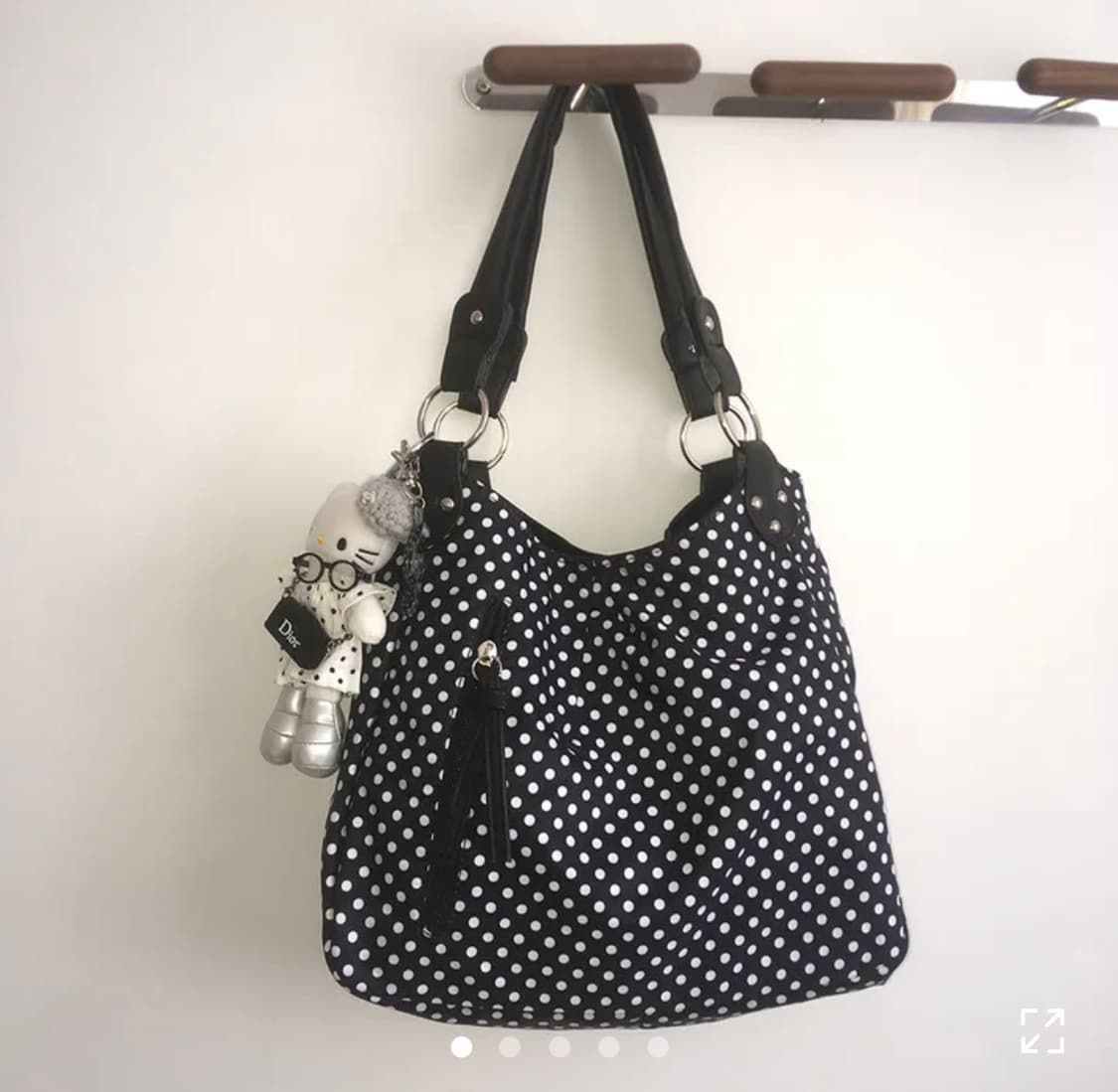 원더원더 러민 도트 땡땡이 스터드 빅 숄더백 상품이미지1