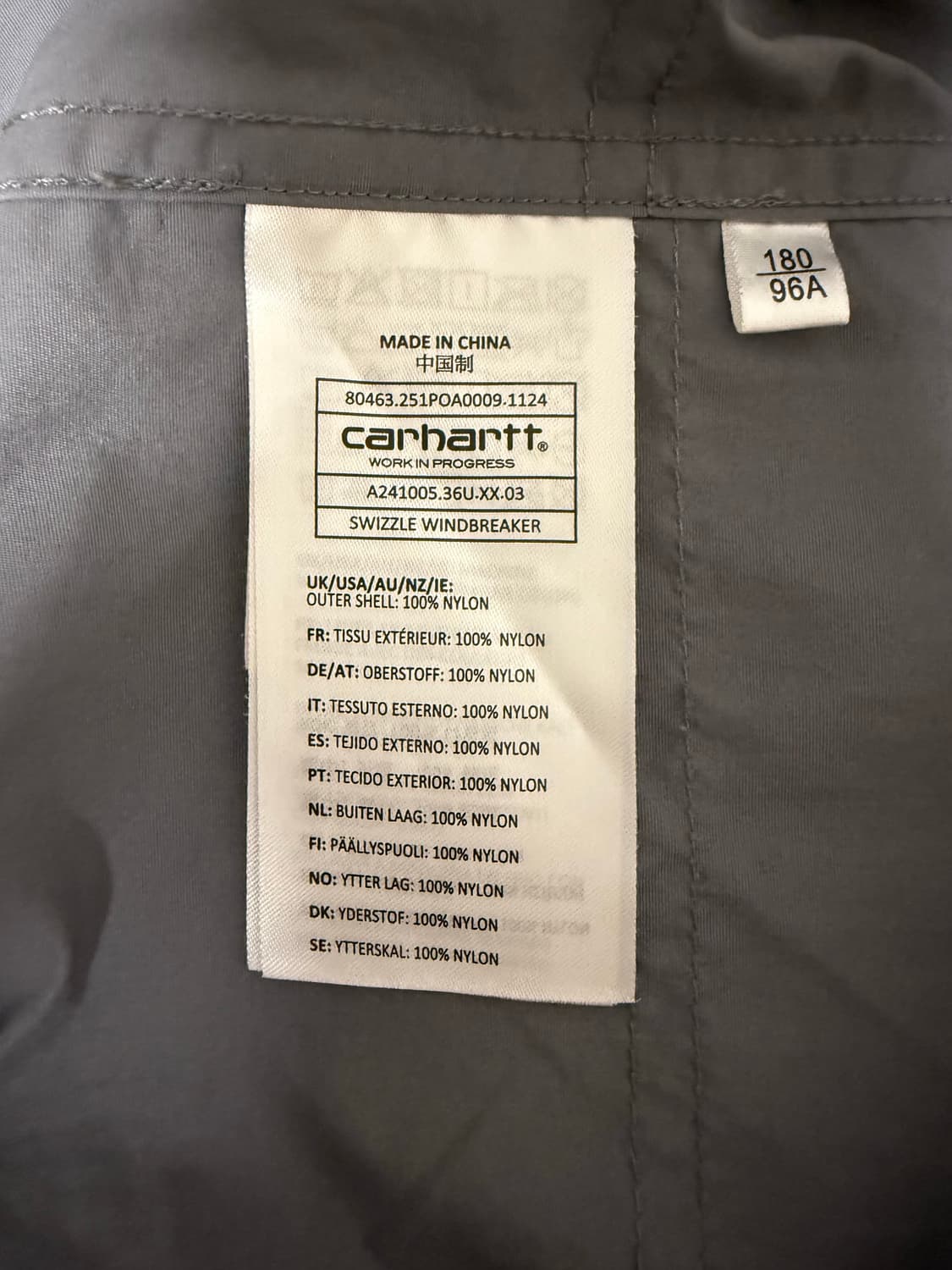 (L) 칼하트 swizzle windbreaker 바람막이 상품이미지7