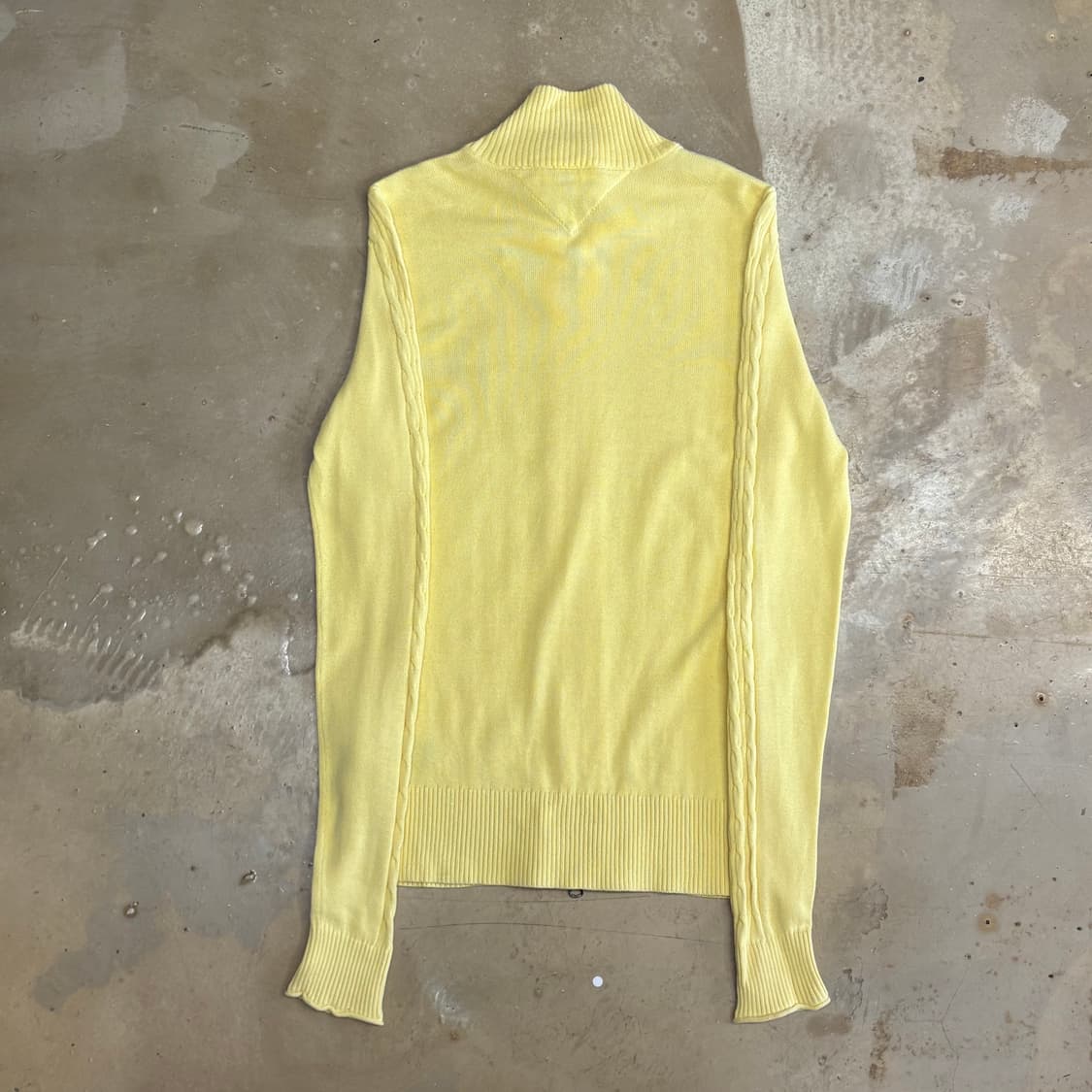 S 타미힐피거 여성용 코튼 케이블 엘로우 니트집업 상품이미지3