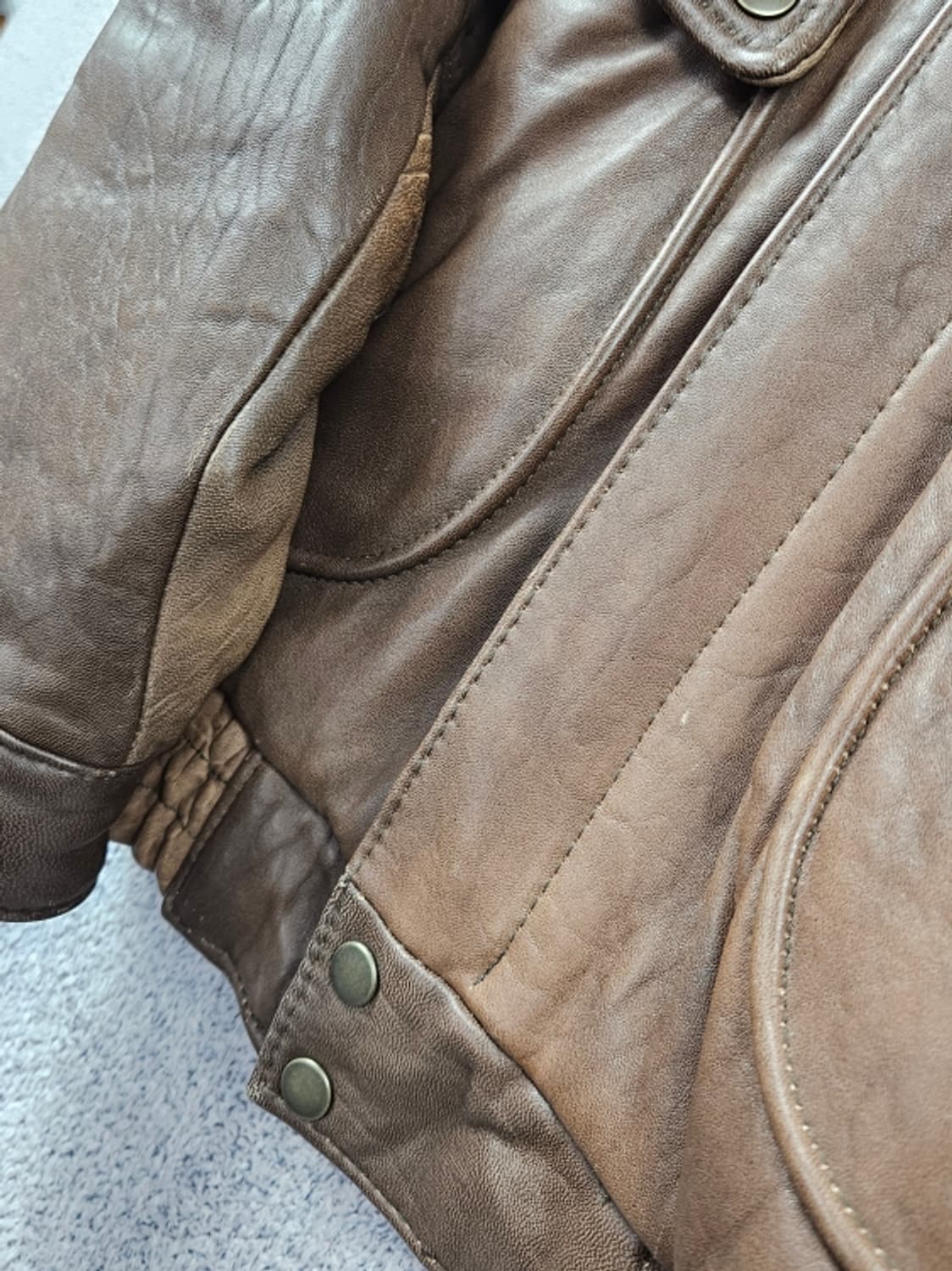 90's SHEEP SKIN A-2 플라이트 자켓 ( L )/ 10654 상품이미지8